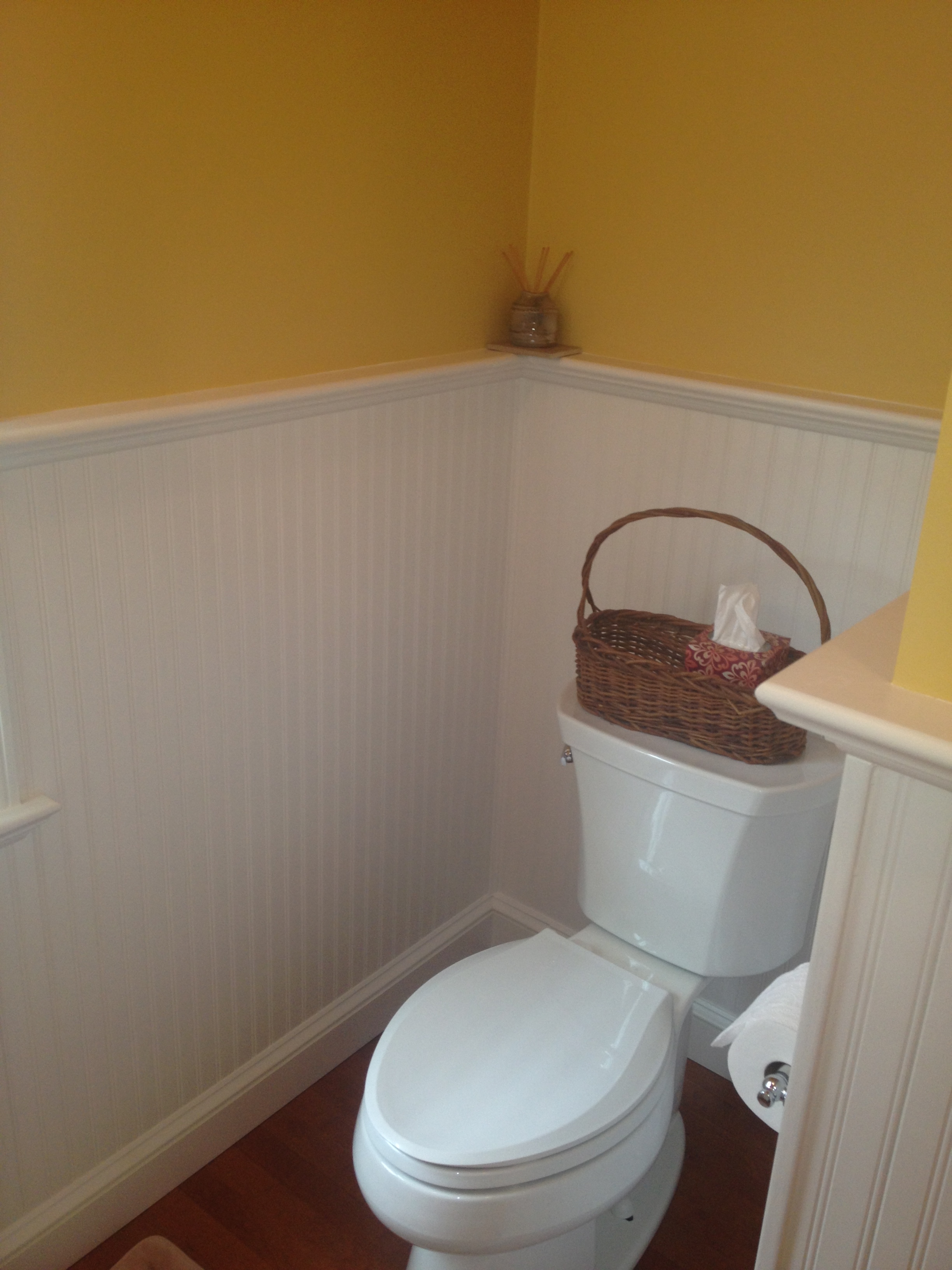  Wainscoting in the bathroom 