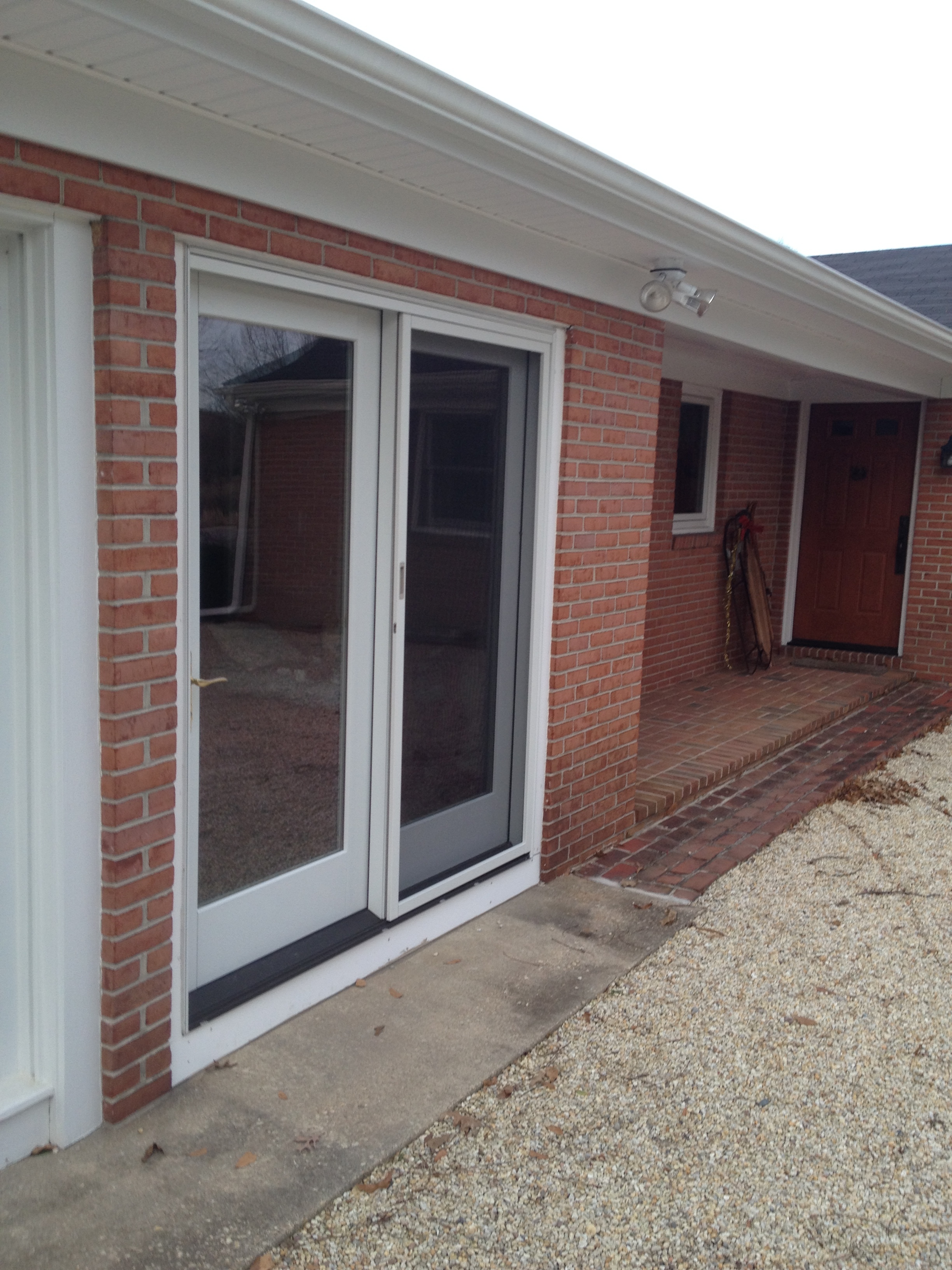 A new Pella door was installed. 