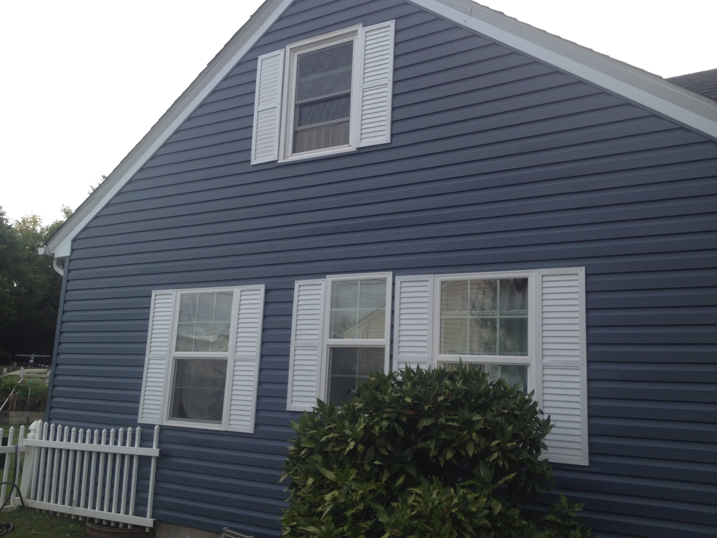  New siding on an older home. 