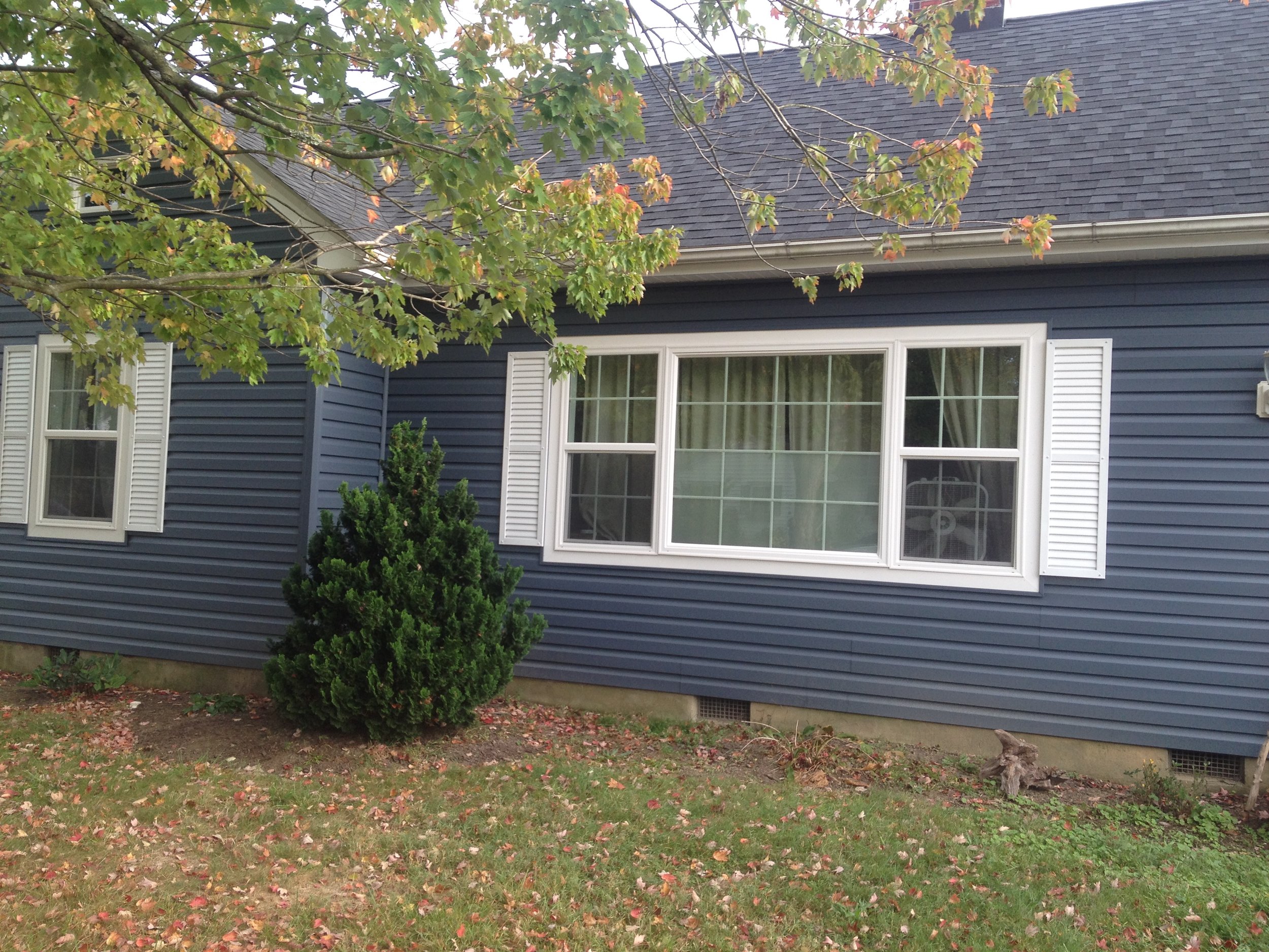  New siding on an older home. 