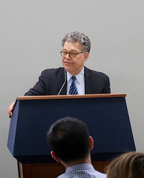 Senator Al Franken is leading legislative efforts to ban mandatory arbitration.