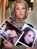 Tina Meier with pictures of her daughter Megan.