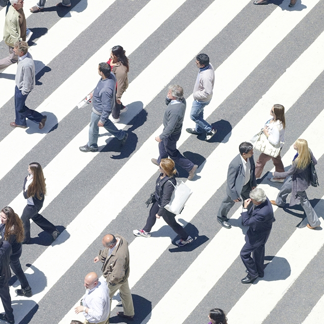 Use marked crosswalks : Eighty-two percent of pedestrian deaths occur outside the crosswalk.