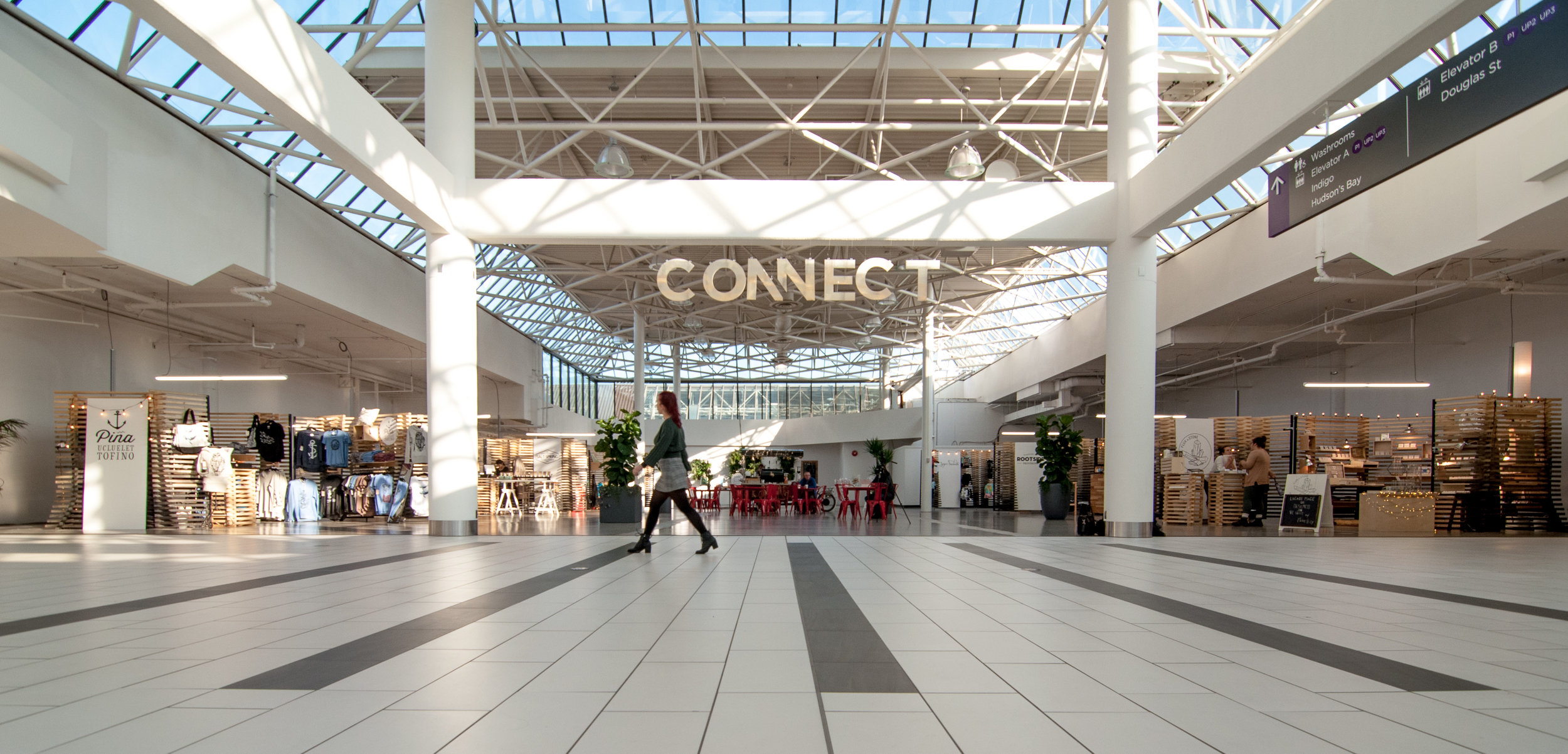 Mayfair has long been a fashion and lifestyle cornerstone in Victoria’s shopping scene, and with their recent mega expansion, the mall is feeling fresher than ever. One of the new spaces at Mayfair is called CONNECT, and features 6 local artisans selling their wares out of custom-designed parametric vendor booths.