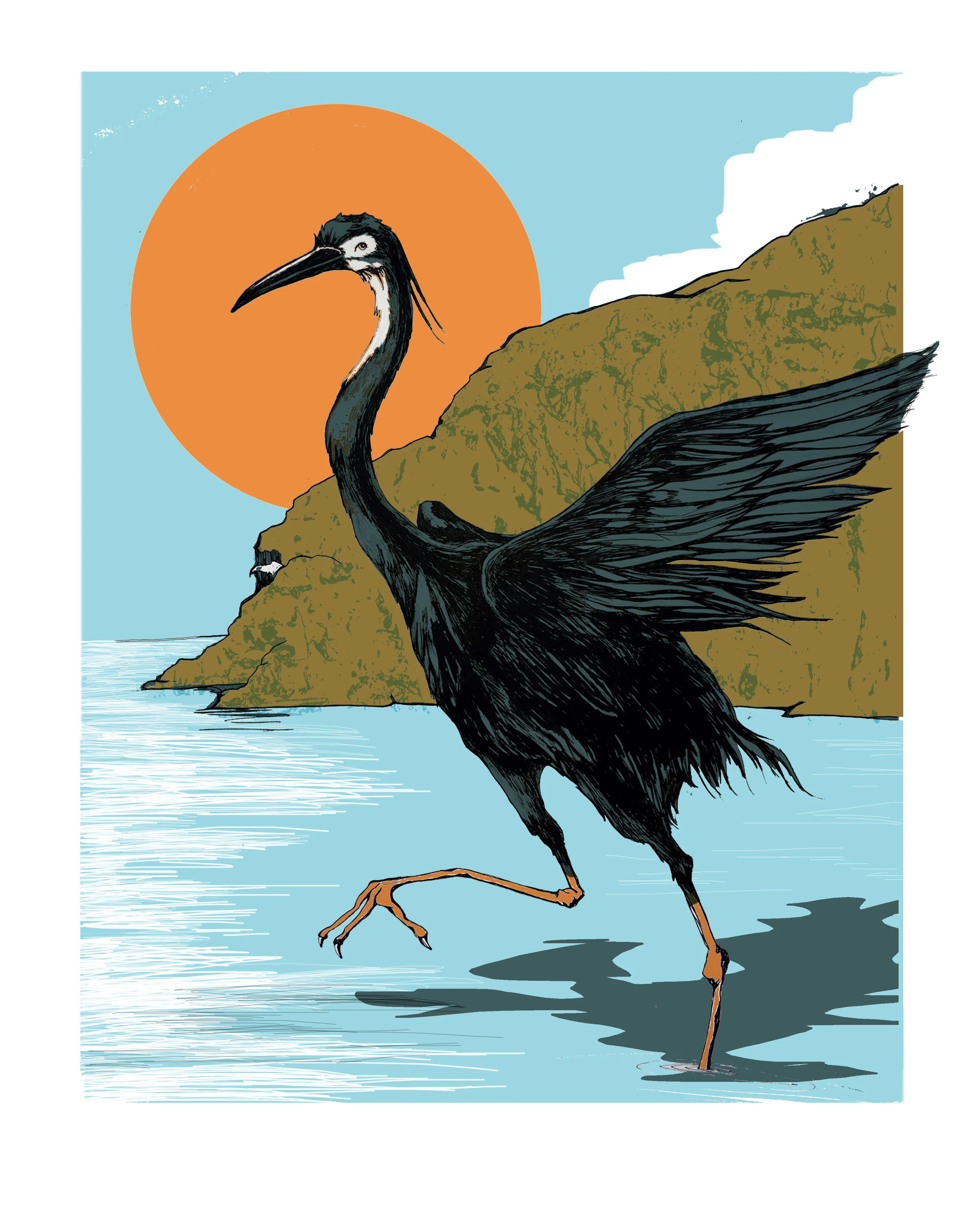 'Crane' Art Print