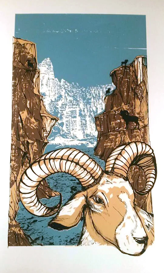 'Mountain Goat' Art Print