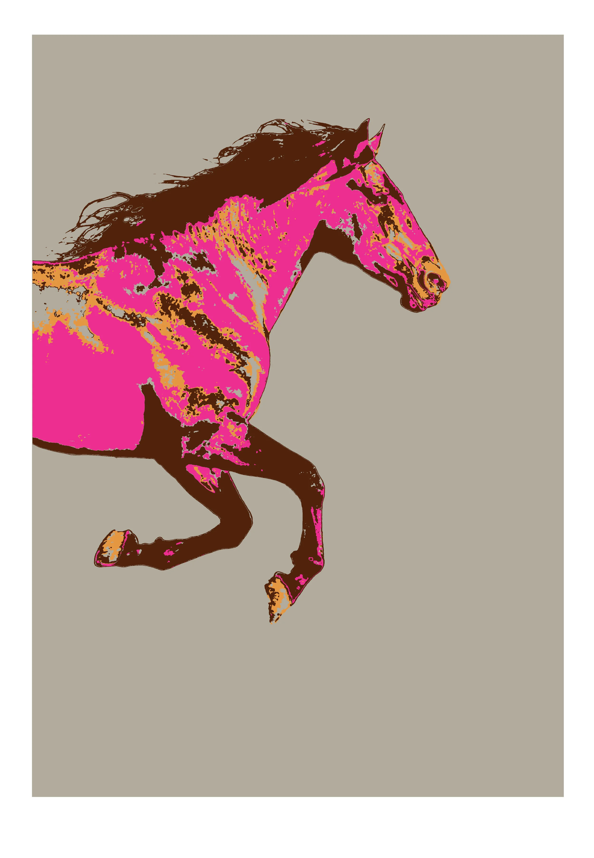 Running Horse Art Print
