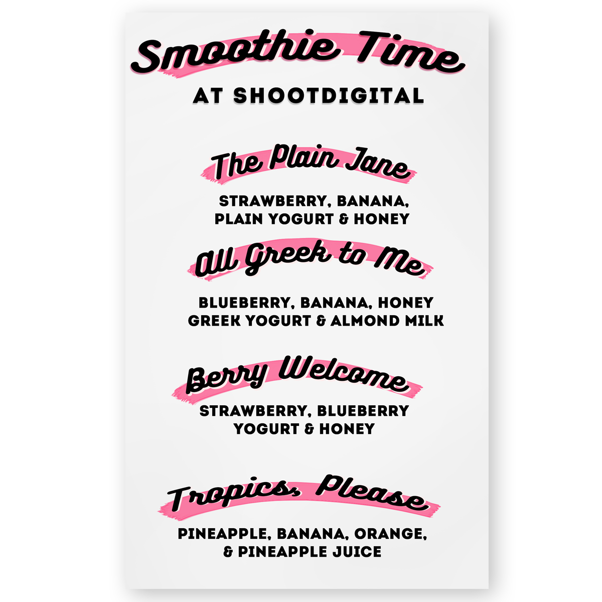  Menu design for shootdigital 