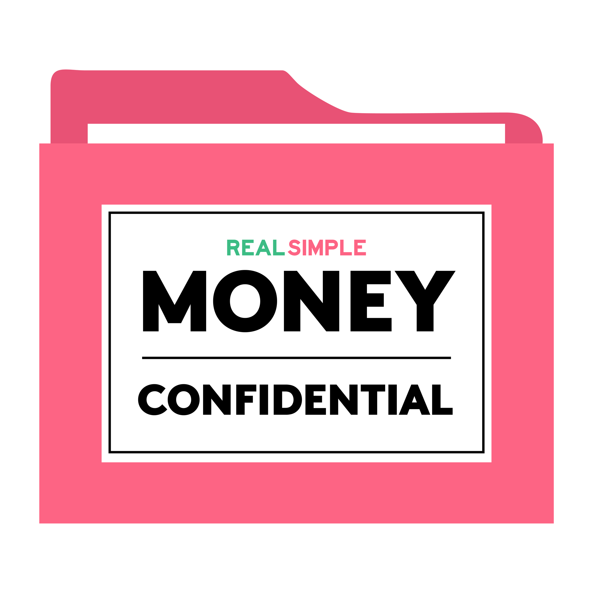 Logo for Real Simple's podcast: Money Confidential