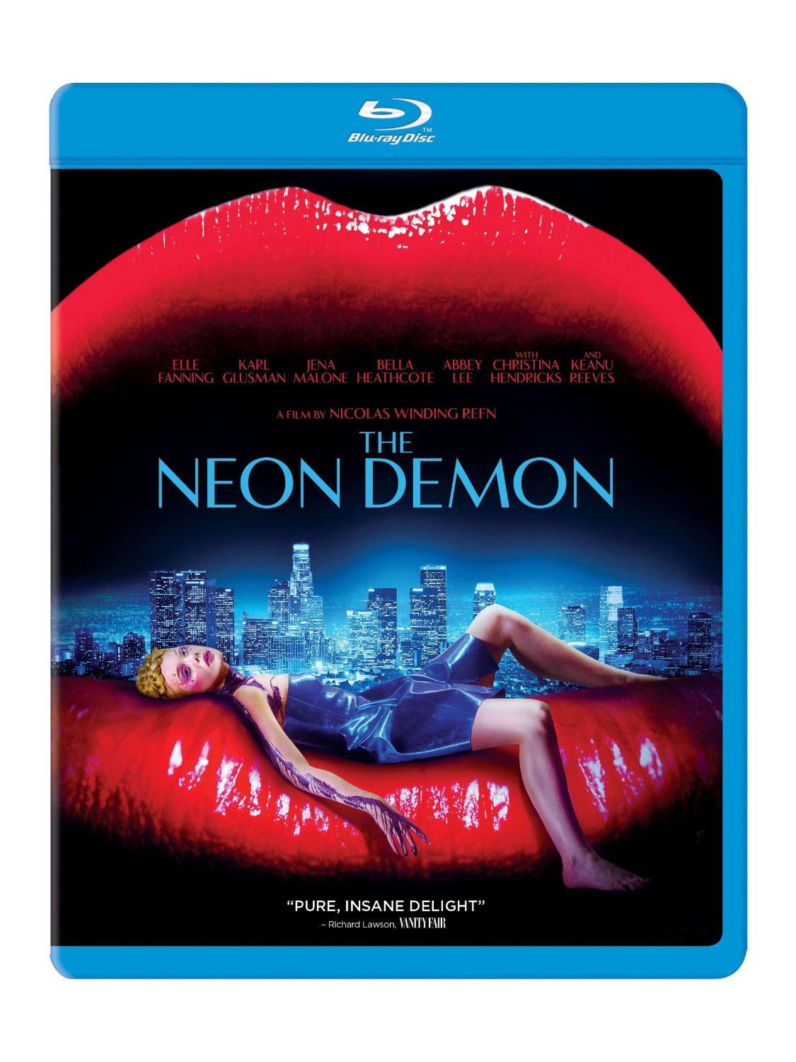 I didn't think visionary Nicolas Winding Refn could make a worse movie until I saw THE NEON DEMON. This is a film I can't go back and give it another try to see if my feelings change. I do this with ONLY GOD FORGIVES once a year and the results are the same: I hate you. I know Refn was under a lot of pressure after the massive success of DRIVE, and he didn't want people to think he was making DRIVE 2, but casting Gosling as the silent anti-hero again kind of chopped and screwed everything. ONLY GOD FORGIVES has one of the best titles in cinema, and a few cool scenes (The quick "Wanna fight?" moment is amazing), the movie forgot to have a plot and is just scenes cut together. In NEON DEMON, Jesse (Elle Fanning), young and naive, runs away to LA to become a model. She's got natural beauty and seems to be on the right track. Then she starts to hang with a group of vicious models Ruby (Jena Malone), Gigi (Bella Heathcote), and Sarah (Abbey Lee), who understand how cutthroat the modeling business is. Keanu Reeves makes an appearance as a pedophile apartment complex owner and his role is criminally underused. I want to see more of this vile Reeves, but we get just a glimpse. The PR company in control of handling NEON DEMON sent press eyeballs, and you will learn why at some point in the movie. Great marketing. NEON DEMON was co-written by two women, so I'm curious if the modeling world is really this ugly. (I sure hope not.) If you are a Refn fan and/or model, I would say give this a rent. 
