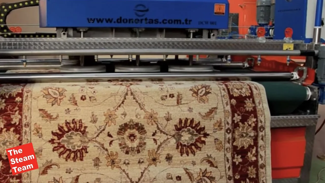 Rug being clean