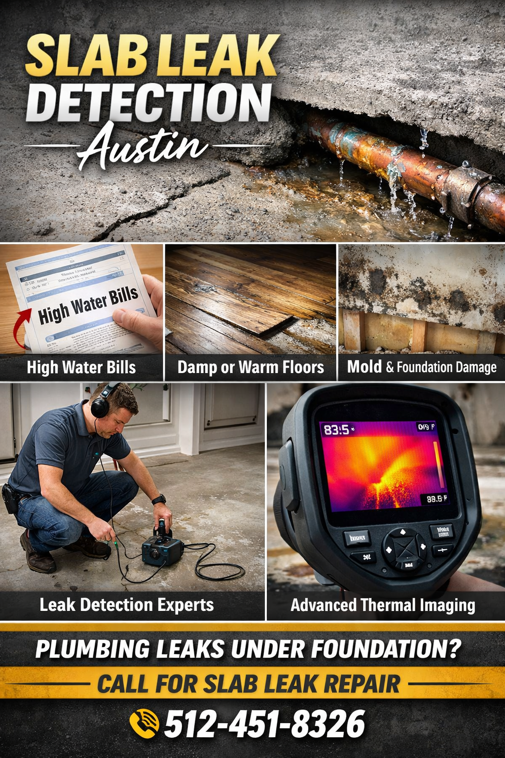 Slab Leaks in Austin Homes | Warning Signs &amp; Water Damage Risks