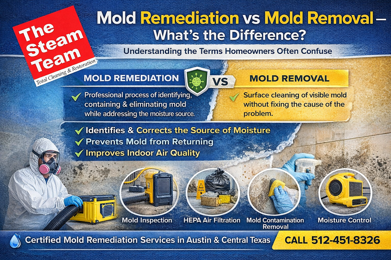 Mold Remediation vs Mold Removal — What’s the Difference?