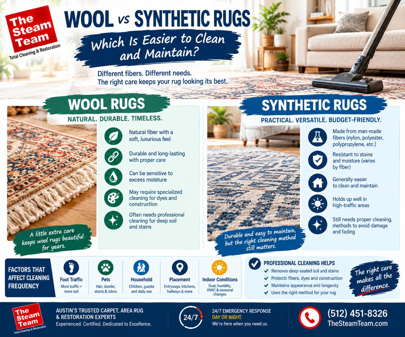 Wool vs Synthetic Rugs: Which Is Easier to Clean and Maintain?