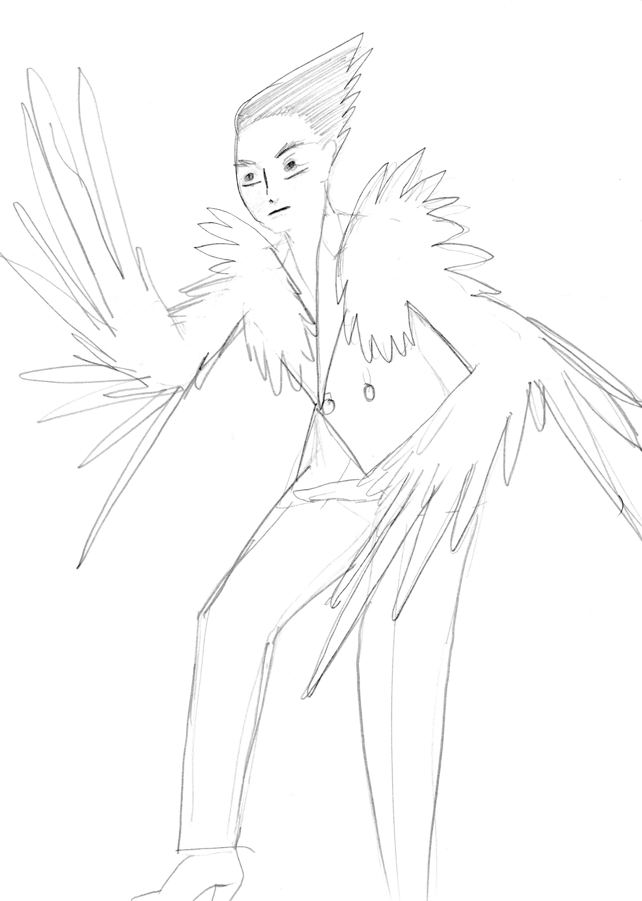 costume sketch for Bete Coelho, November 2015