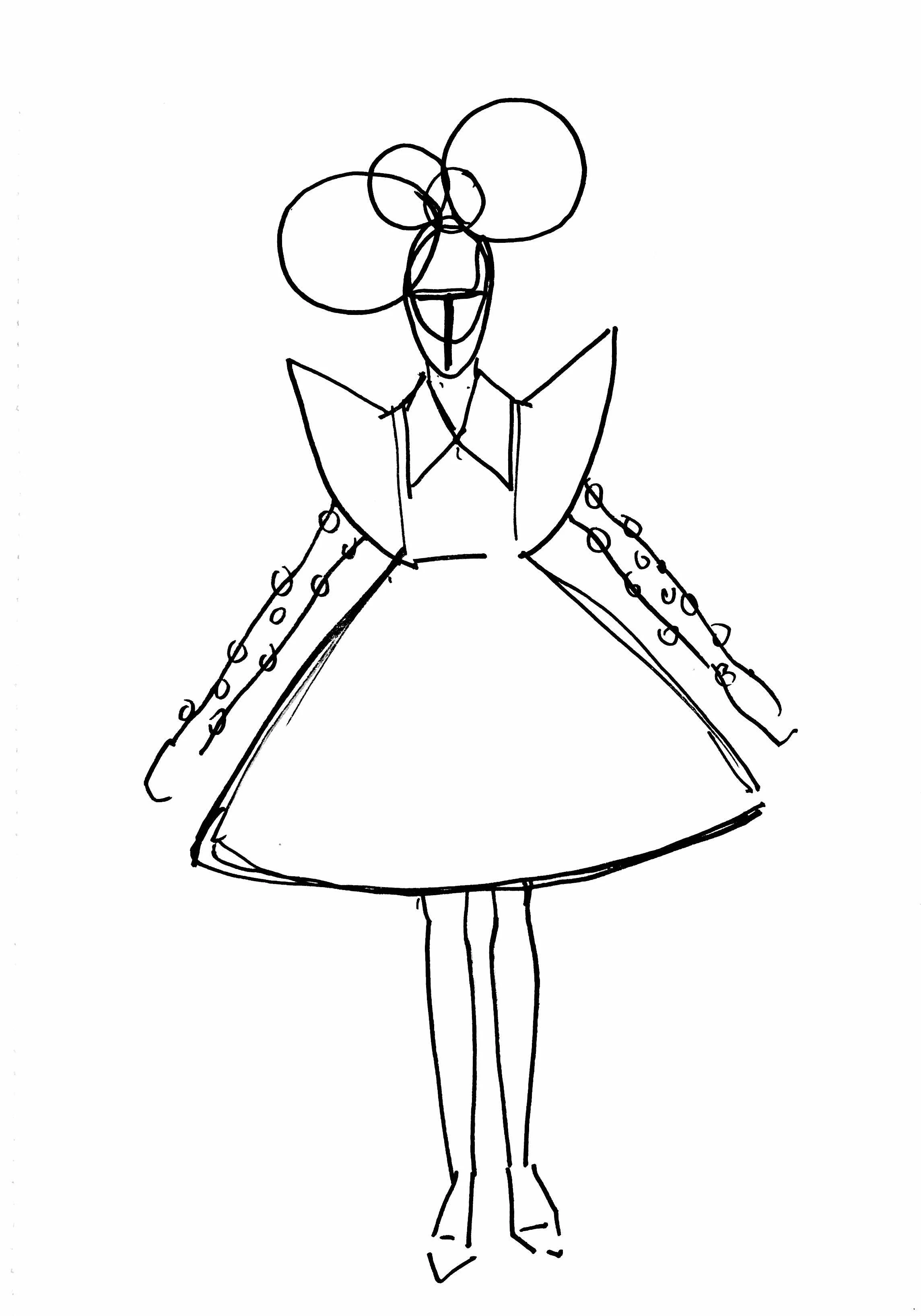  costume sketch for Garrincha's daughters, February 2016 