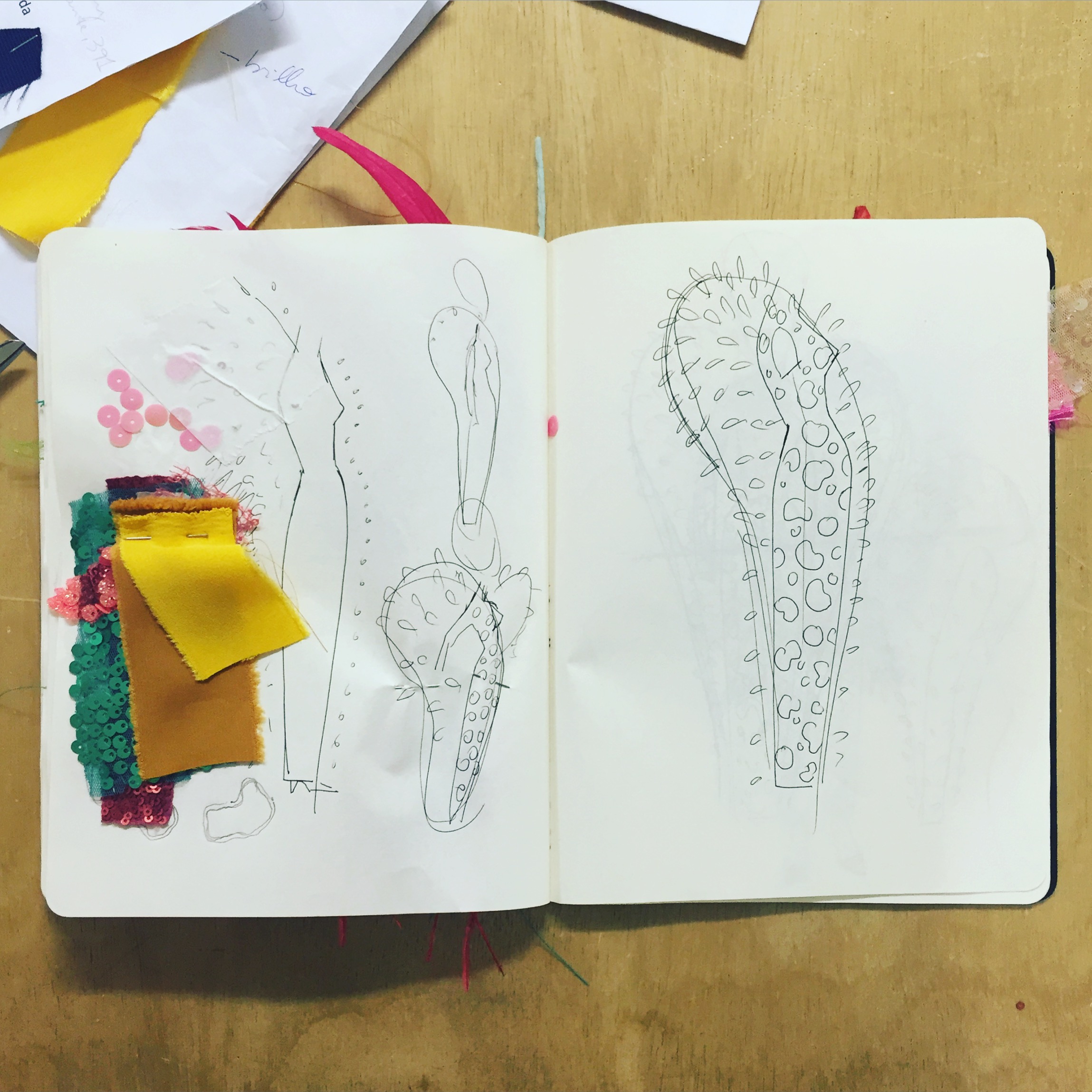  costume studies and swatches, February 2016 