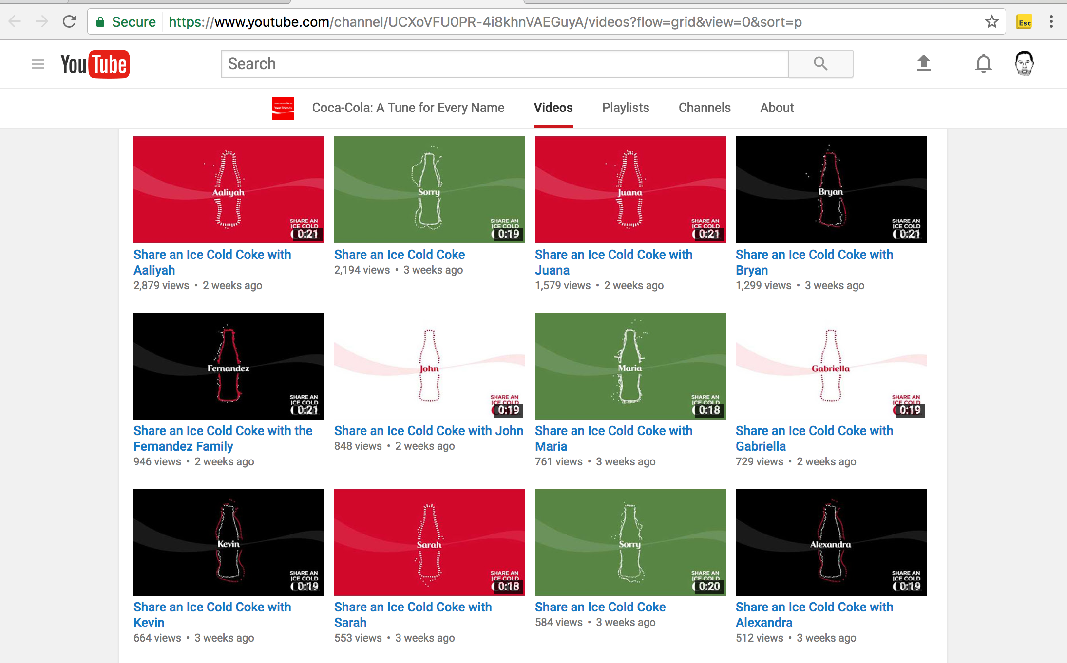 A YouTube channel hosted every single song and subsequent video. 
