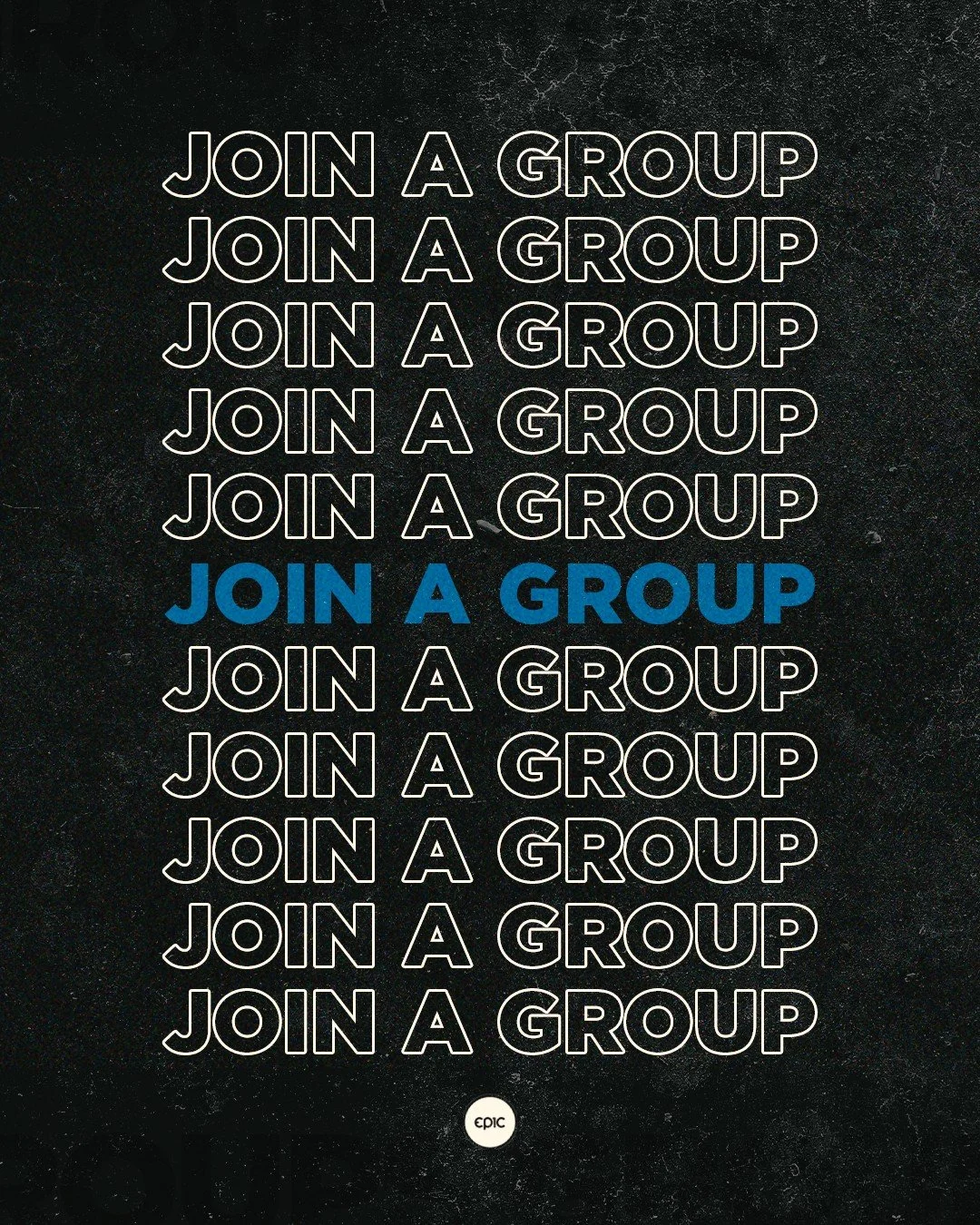 You weren&rsquo;t meant to do life alone. Groups are where friendships grow, faith deepens, and real life happens. Find your people and sign up today.

www.epicbaltimore.com/groups