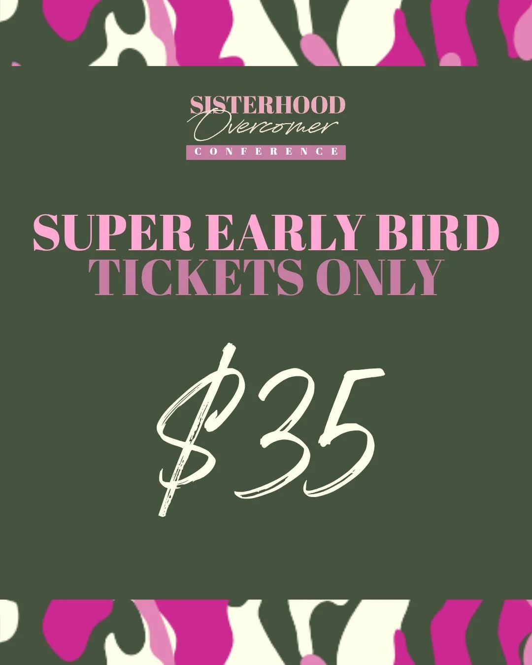 SUPER EARLY BIRD TICKETS HAVE BEEN RELEASED!!

Don't miss out on the lowest ticket price for the Sisterhood Conference!

Tag a sister who you want to go to the conference with!