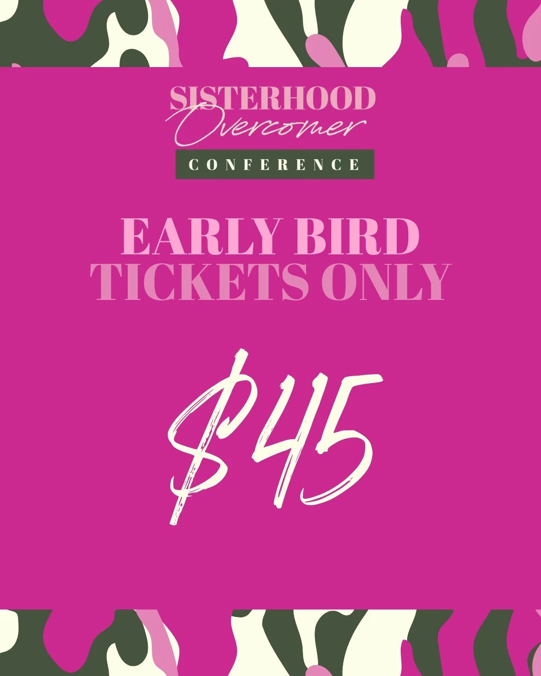 ✨ Early Bird Tickets Are Now Available! ✨

Ladies, this is your invitation to rise. Join us for the Epic 2026 Sisterhood Conference: Overcomer &mdash; a powerful gathering for women rooted in the promise of Revelation 12:11.

This weekend is designed