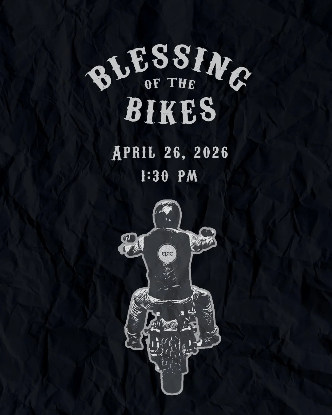 Blessing of the Bikes 🏍️

Join us as we come together for a special moment of prayer, community, and encouragement. Whether you ride every day or just love the open road, this is for you.

We&rsquo;ll be praying for safety, protection, and God&rsquo