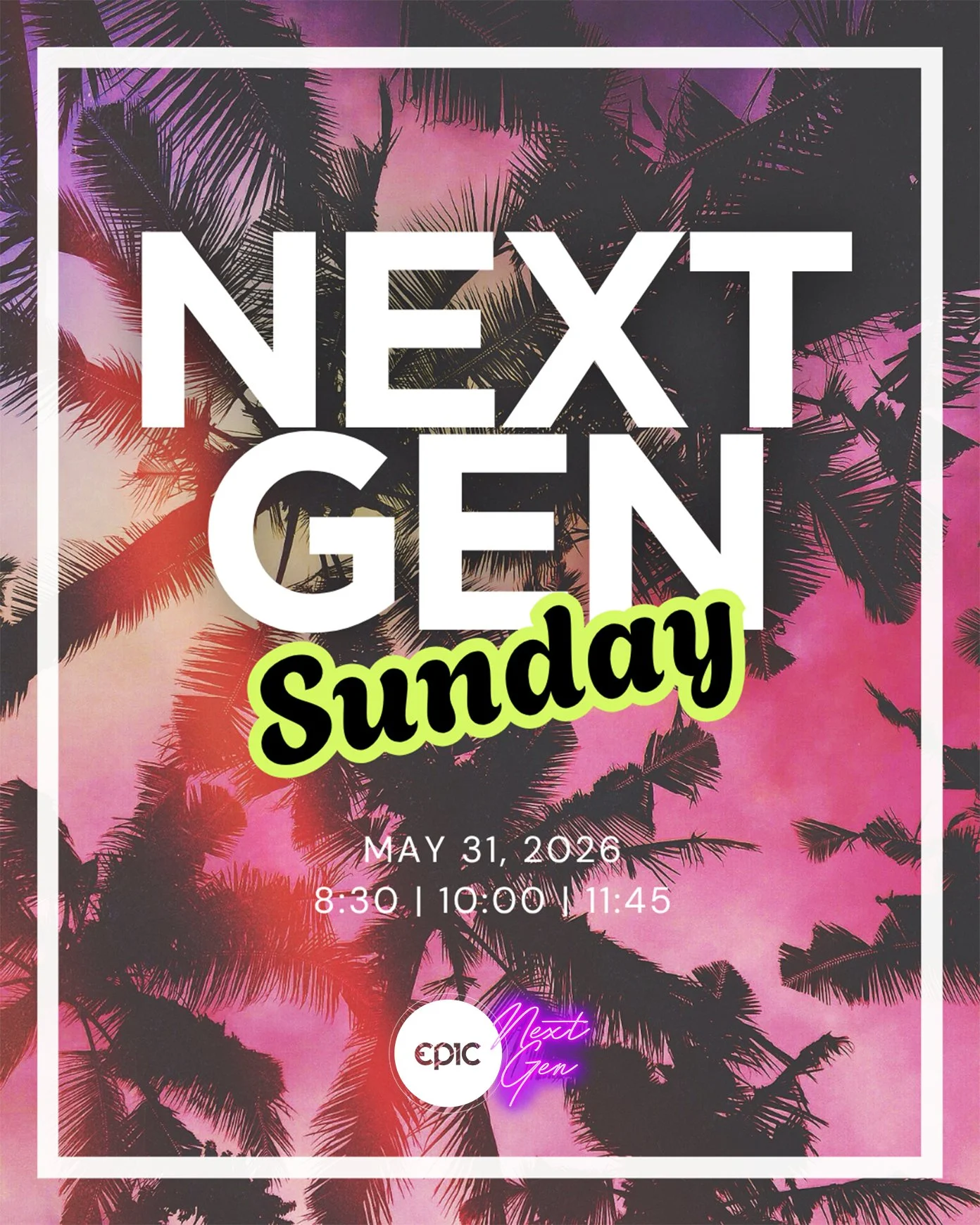 Don't miss an exciting Sunday here at Epic where our Next Gen is taking over! We believe that freedom is possible even for our youngest Epic family member. We will also be celebrating the Class of 2026. Support our kids, youth, and young adults as th