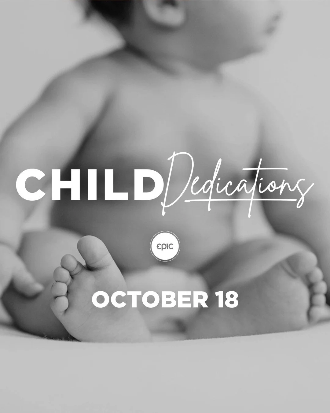 This Sunday is Child Dedication at Epic! 🤍

We&rsquo;re excited to stand alongside families as they make the commitment to raise their children to know, love, and follow Jesus.

What a beautiful way to celebrate the next generation together.