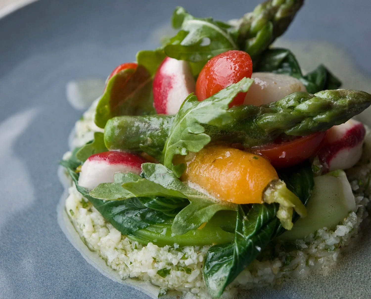 Cauliflower “Cous Cous” with Market Vegetables and Argan Oil Vinaigrette