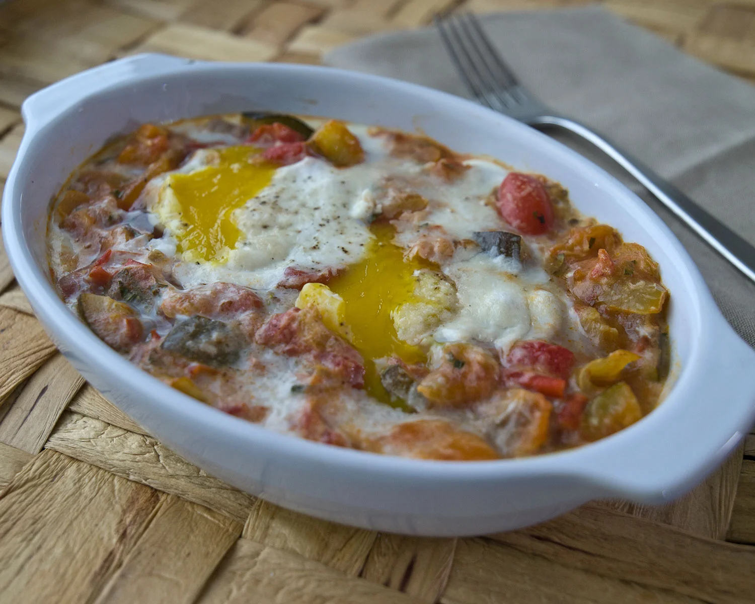 Baked Eggs with Ratatouille