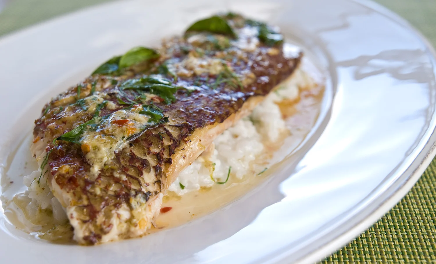 Whole Roasted Red Snapper with Thai Spices and Coconut Rice