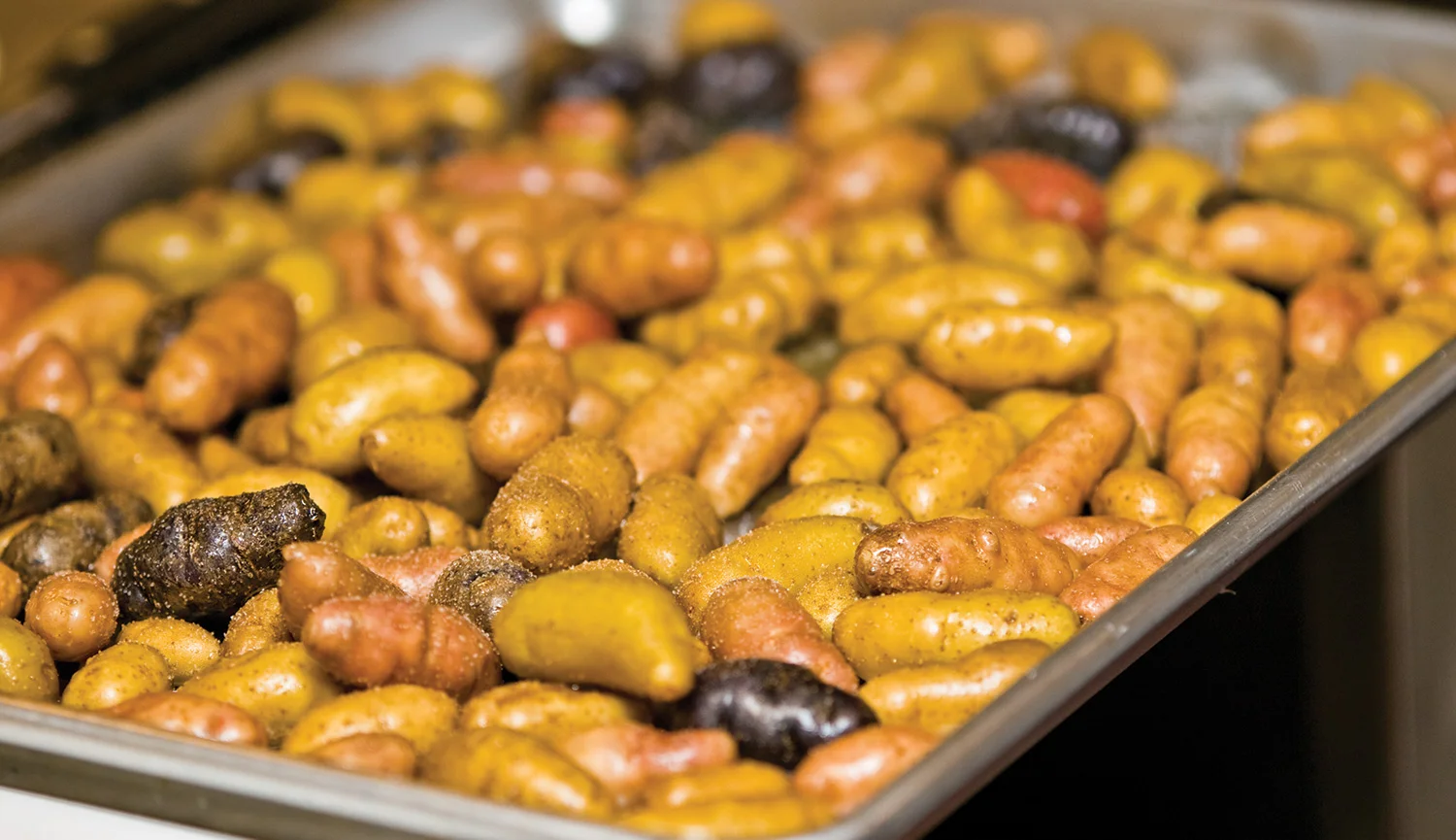 Roasted Fingerling Potatoes with Garlic, Rosemary and Thyme