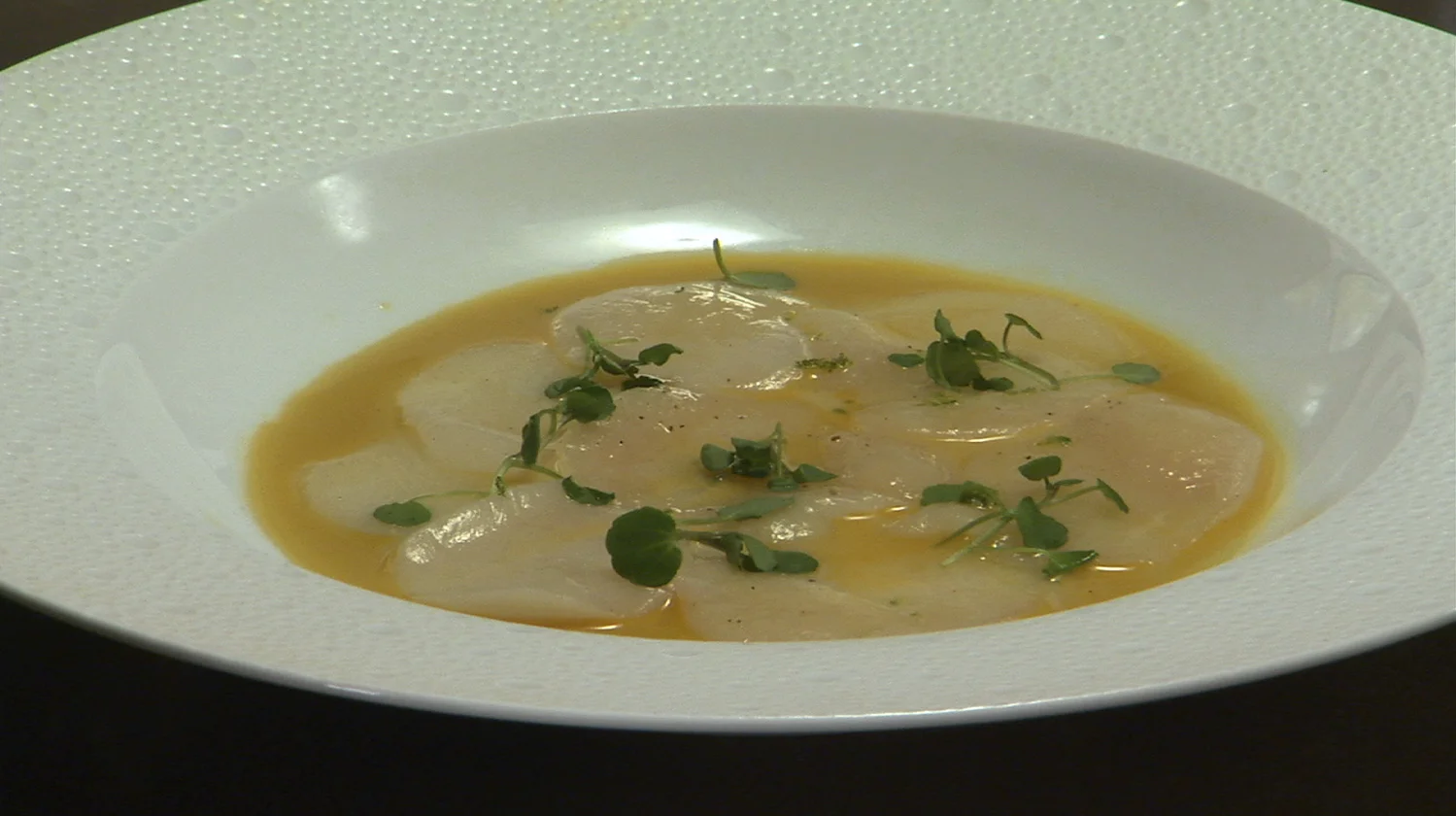 Scallops with Curry-Lime Broth