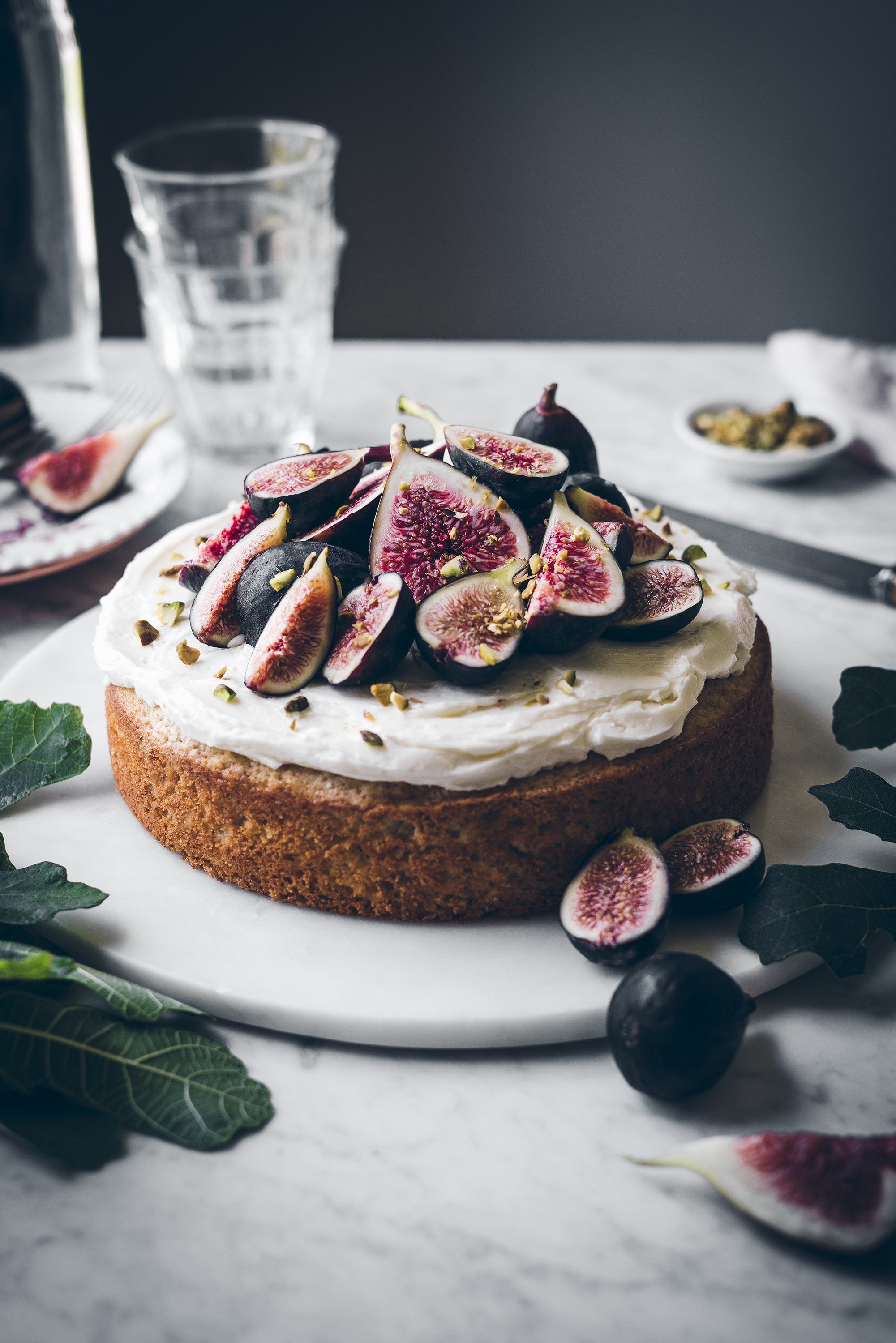 Fig and Vanilla Bean Upside-Down Cornmeal Cake - Bake from Scratch