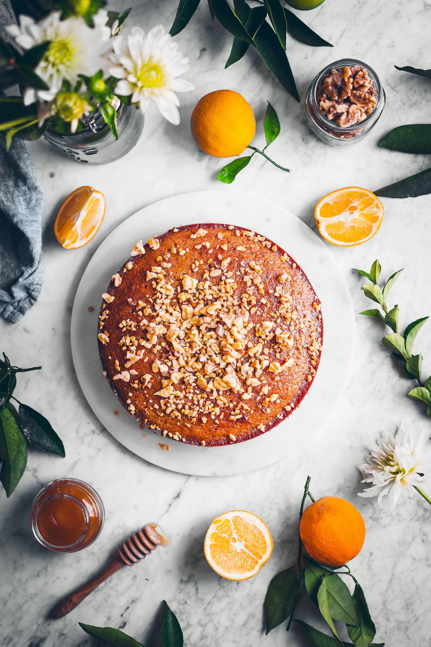 Honey Soaked Walnut Cake