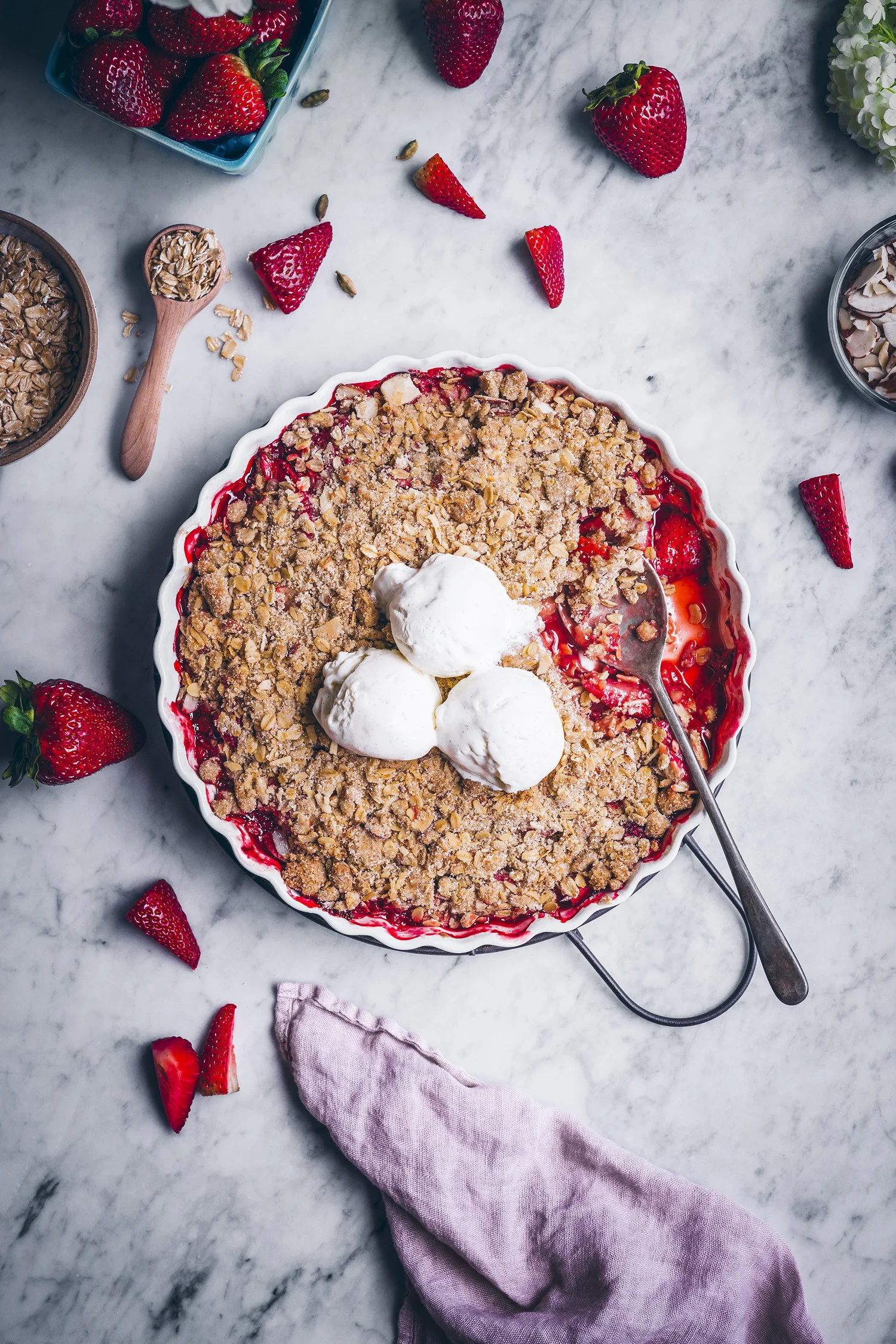 Strawberry Almond Crisp