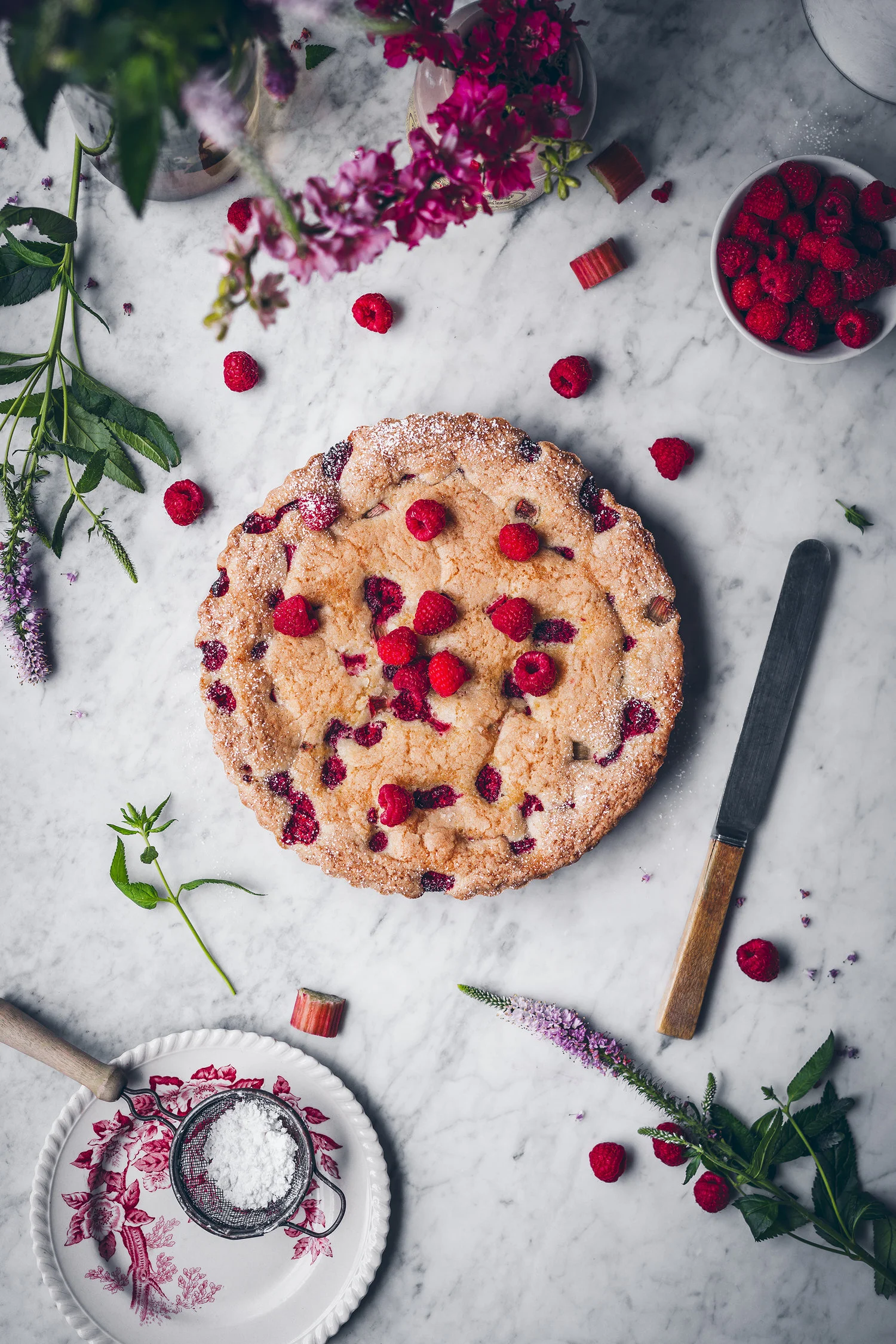Rhubarb &amp; Raspberry Tart