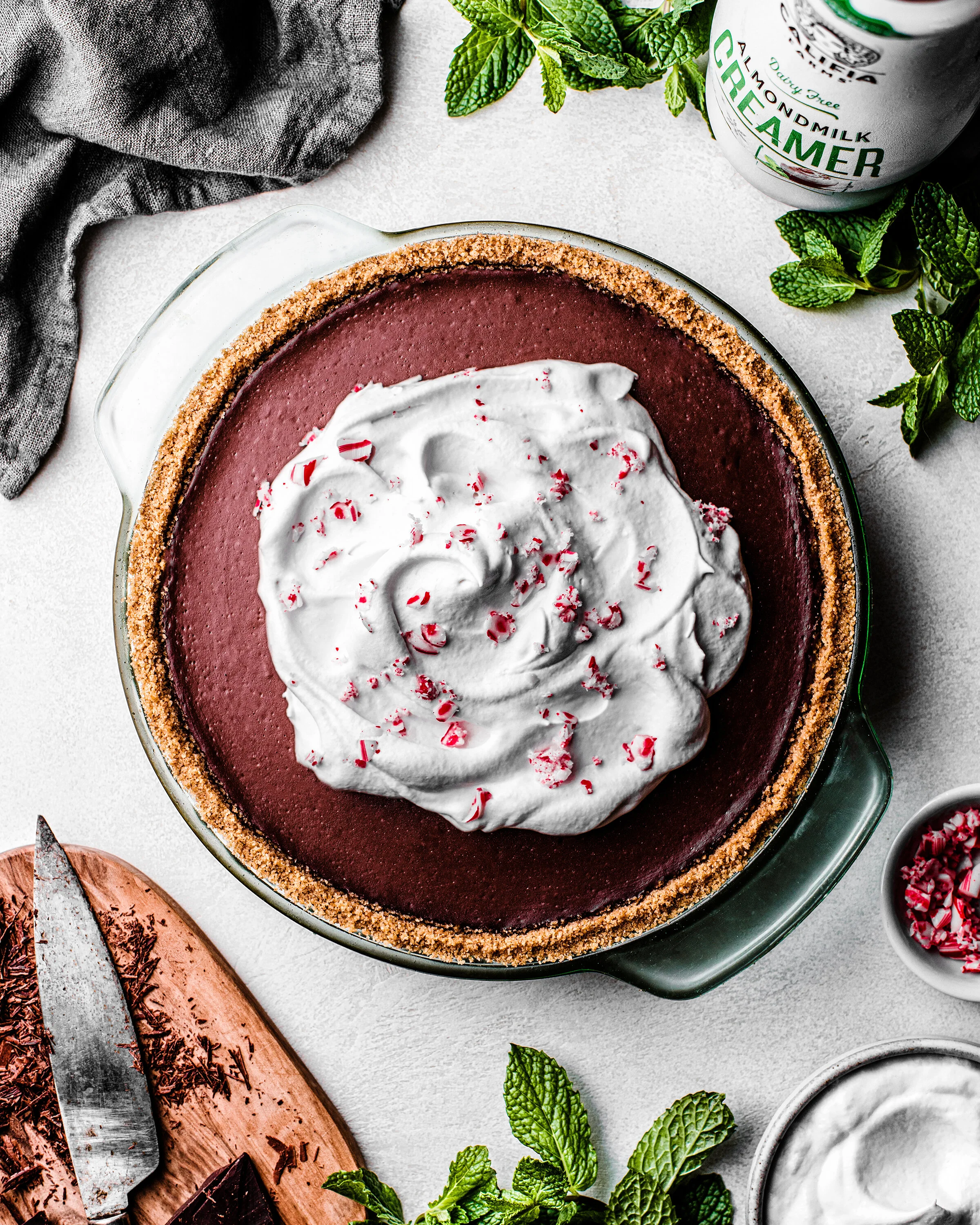 Peppermint MOCHA Pudding pie