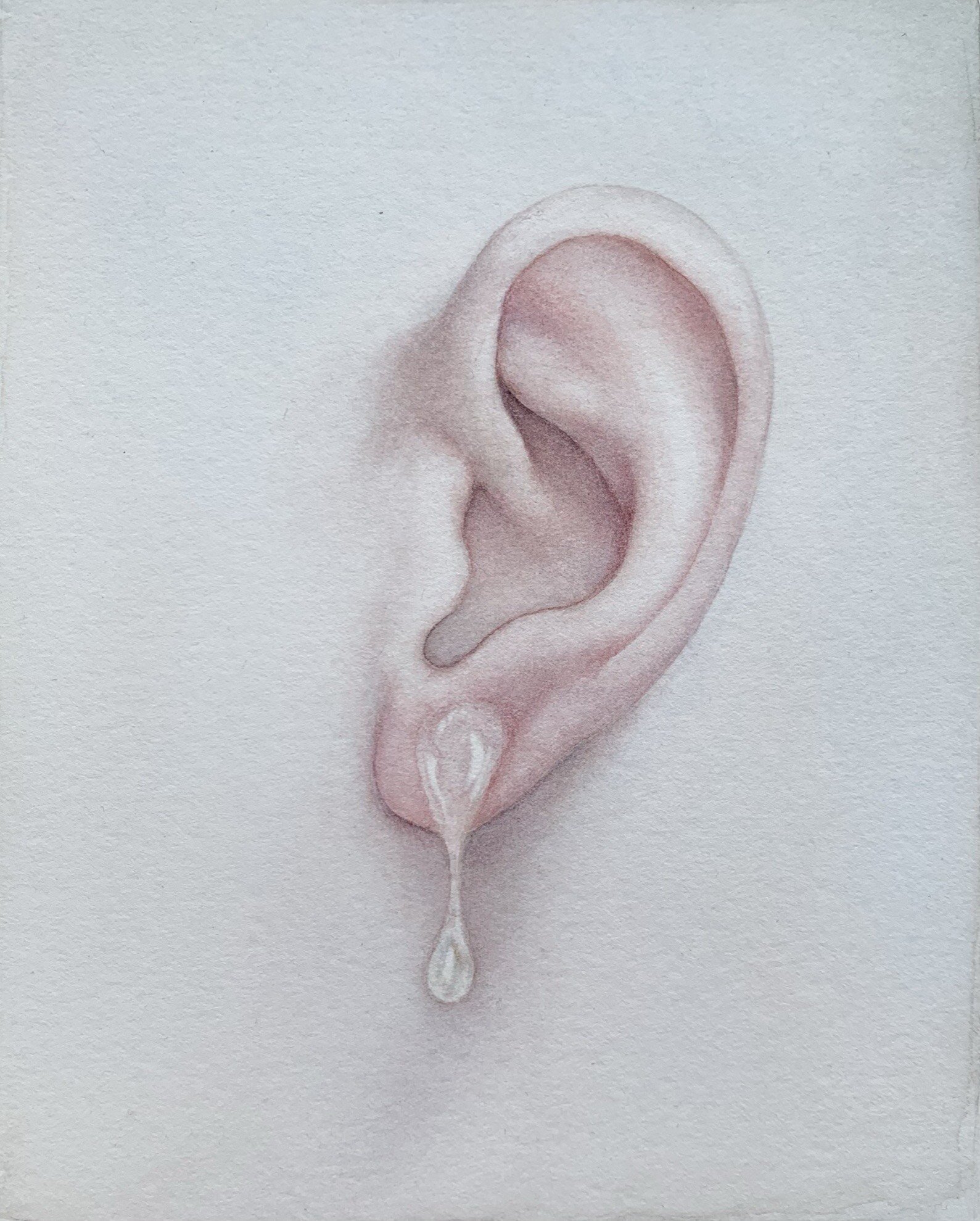 Nikolay Tolmachev, Pearl earring, Aquarelle sur papier 17,5 x 14 cm, 2020.jpeg