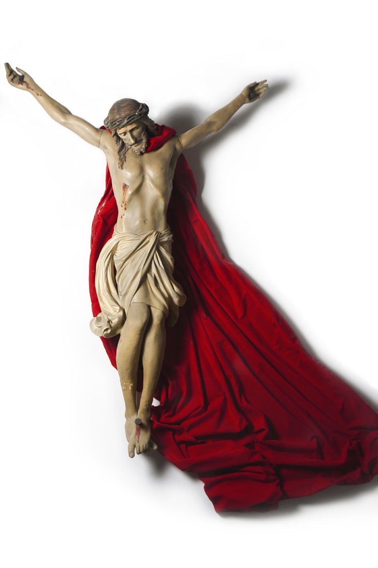 Superman Christ 2009 Found object, cloth and resin 84 x 70 x 22 in (213,4 x 177,8 x 55,9cm)