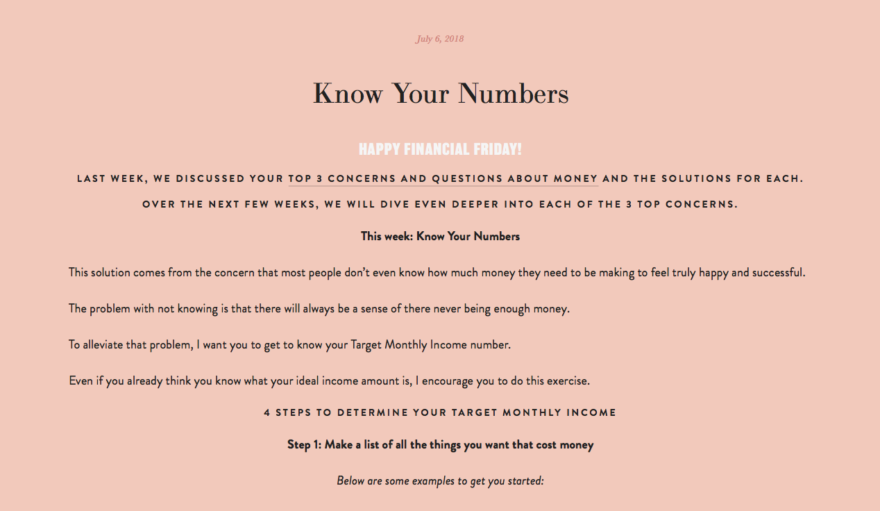 Know Your Numbers