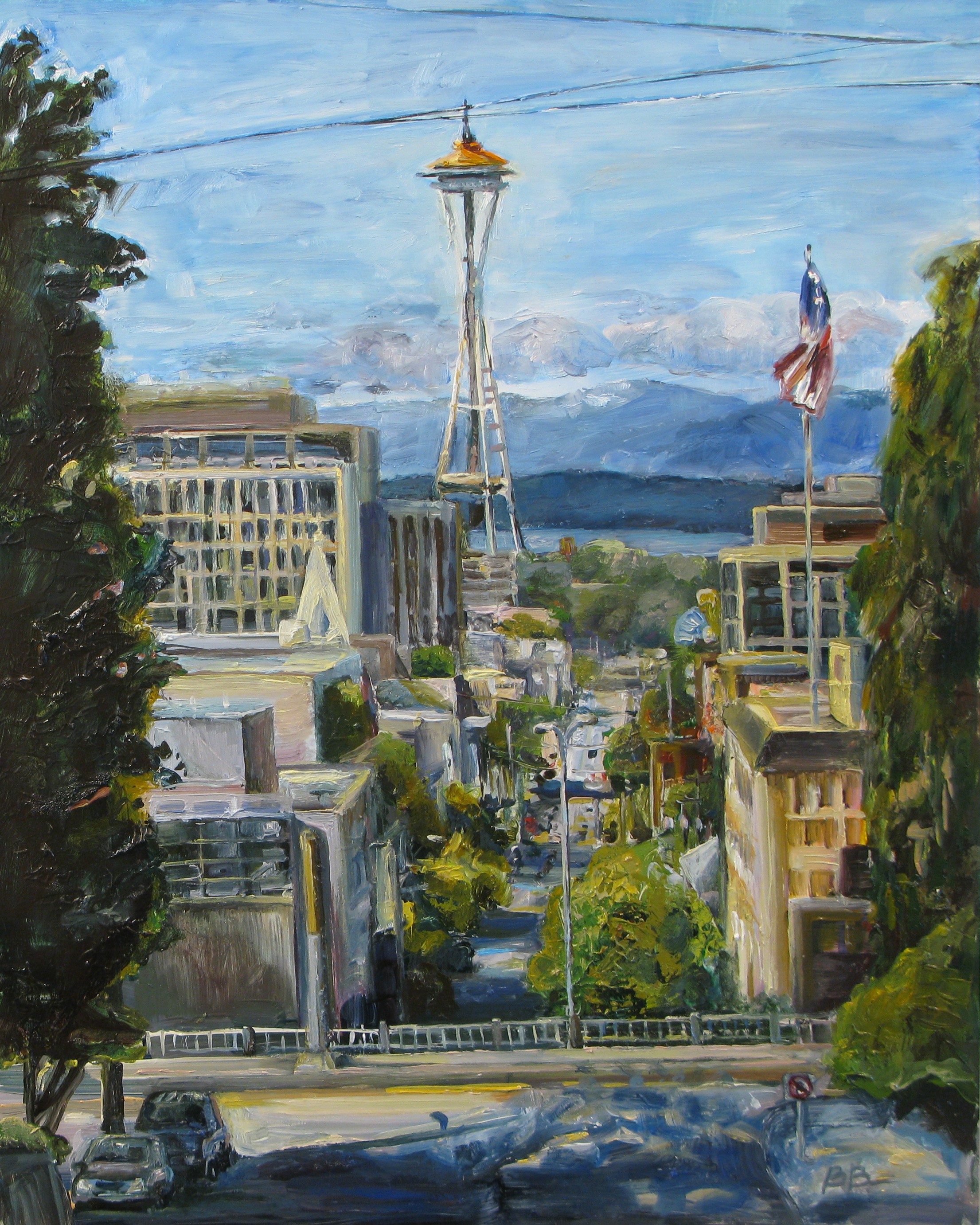 "Needle's 50th Birthday", oil on board, 16x20, 2013 SOLD