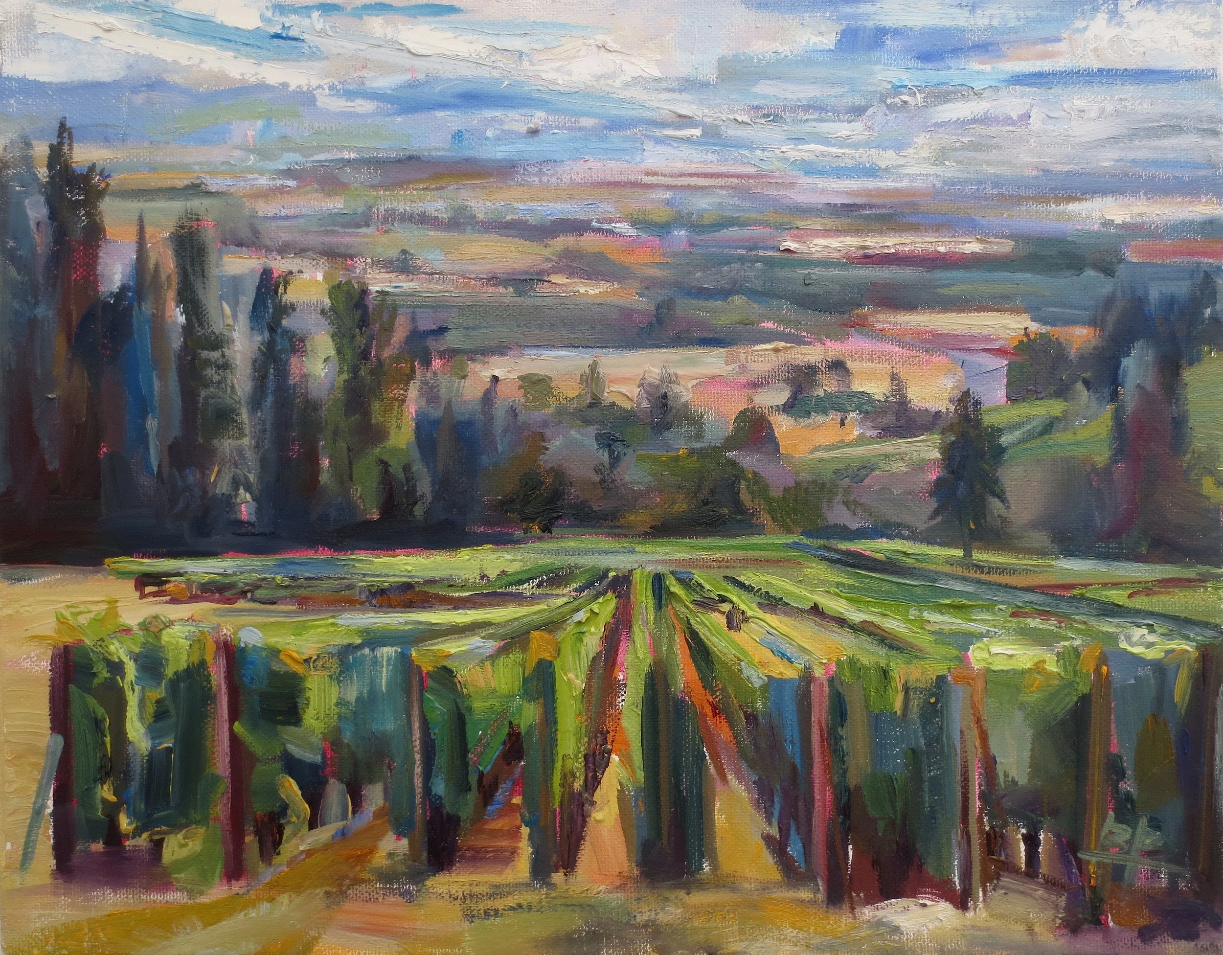 Domaine Drouhin, 11x14, oil, July 2015 SOLD