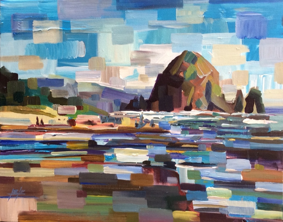 Haystack Rock, 16x20, Acrylic, June 2016 SOLD