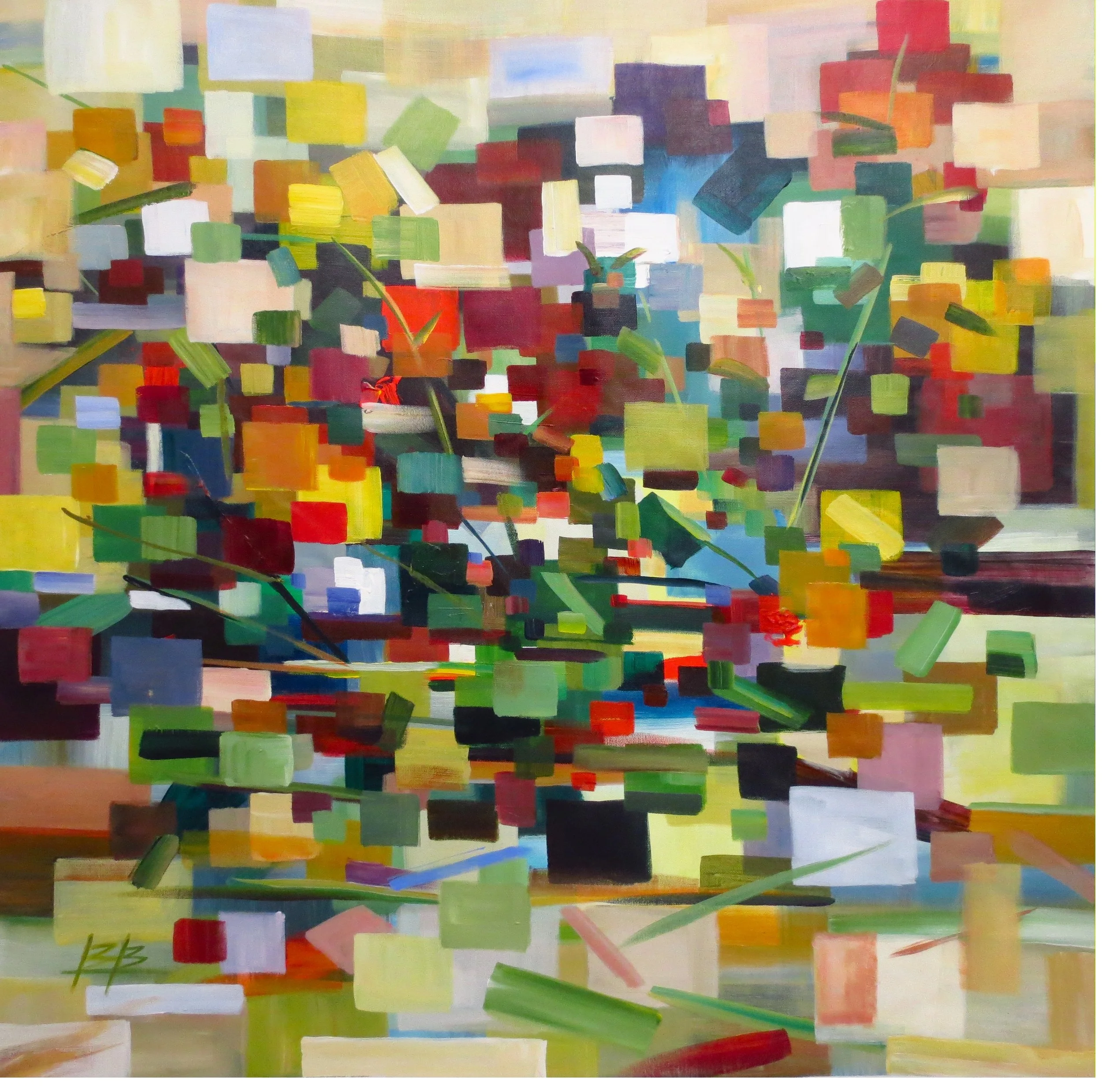 Shmid's Flowers, 36x36, Acrylic, SOLD