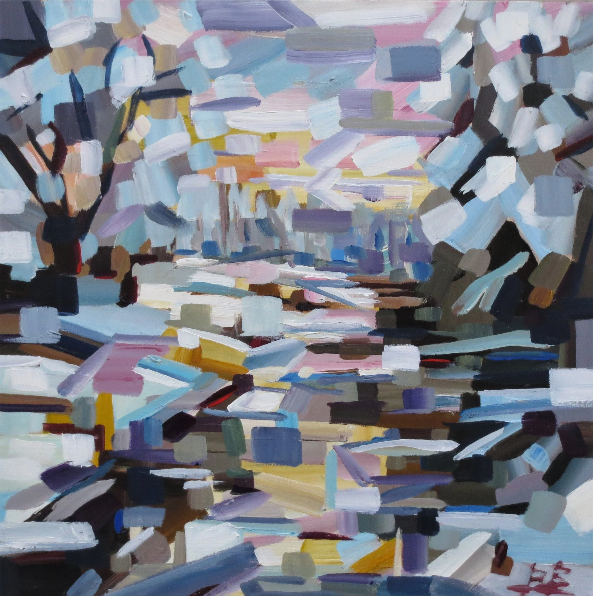 Winter, 16x16, acrylic, SOLD