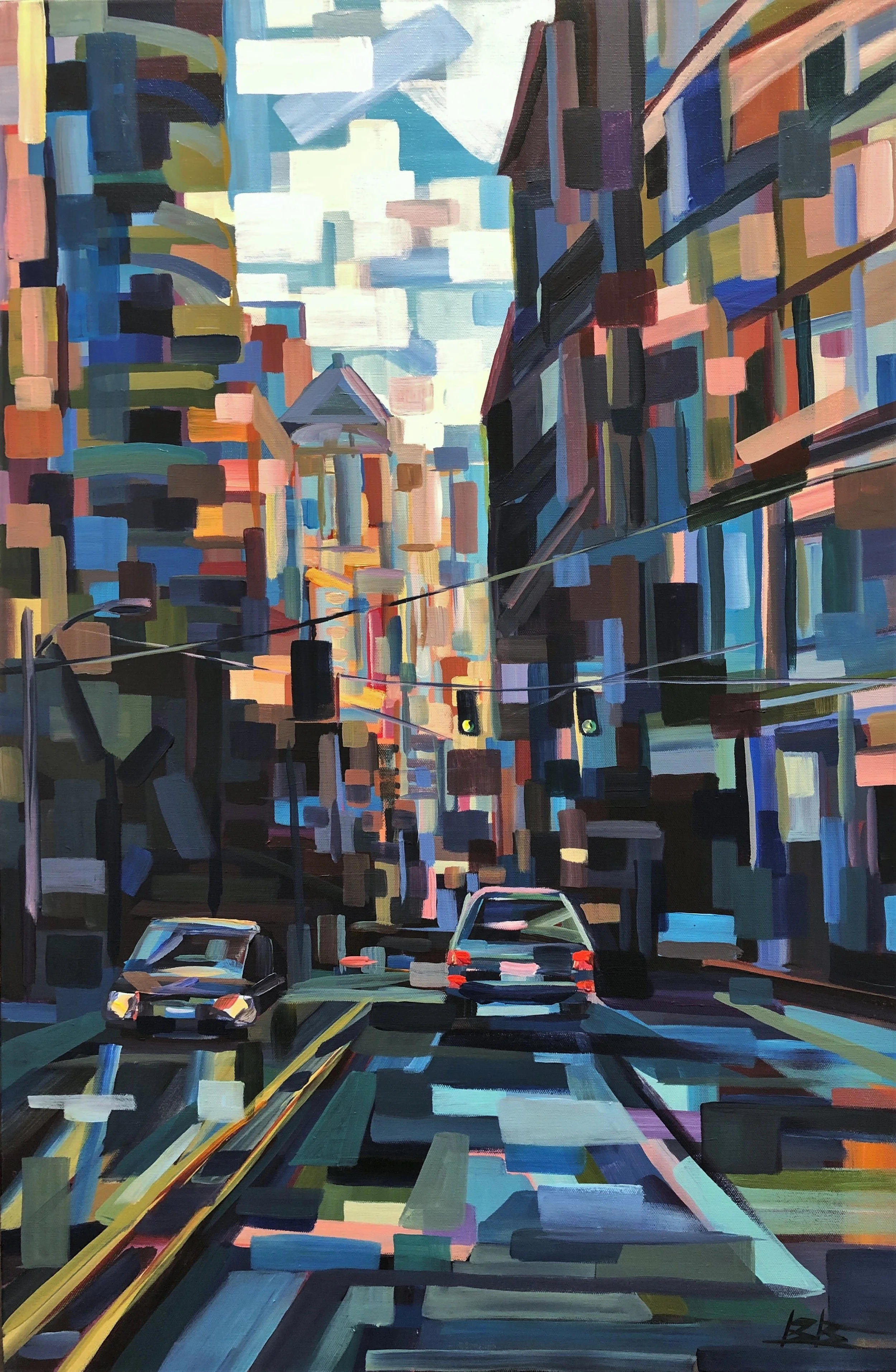 Down First Ave, 36x24, Acrylic, 2018 SOLD