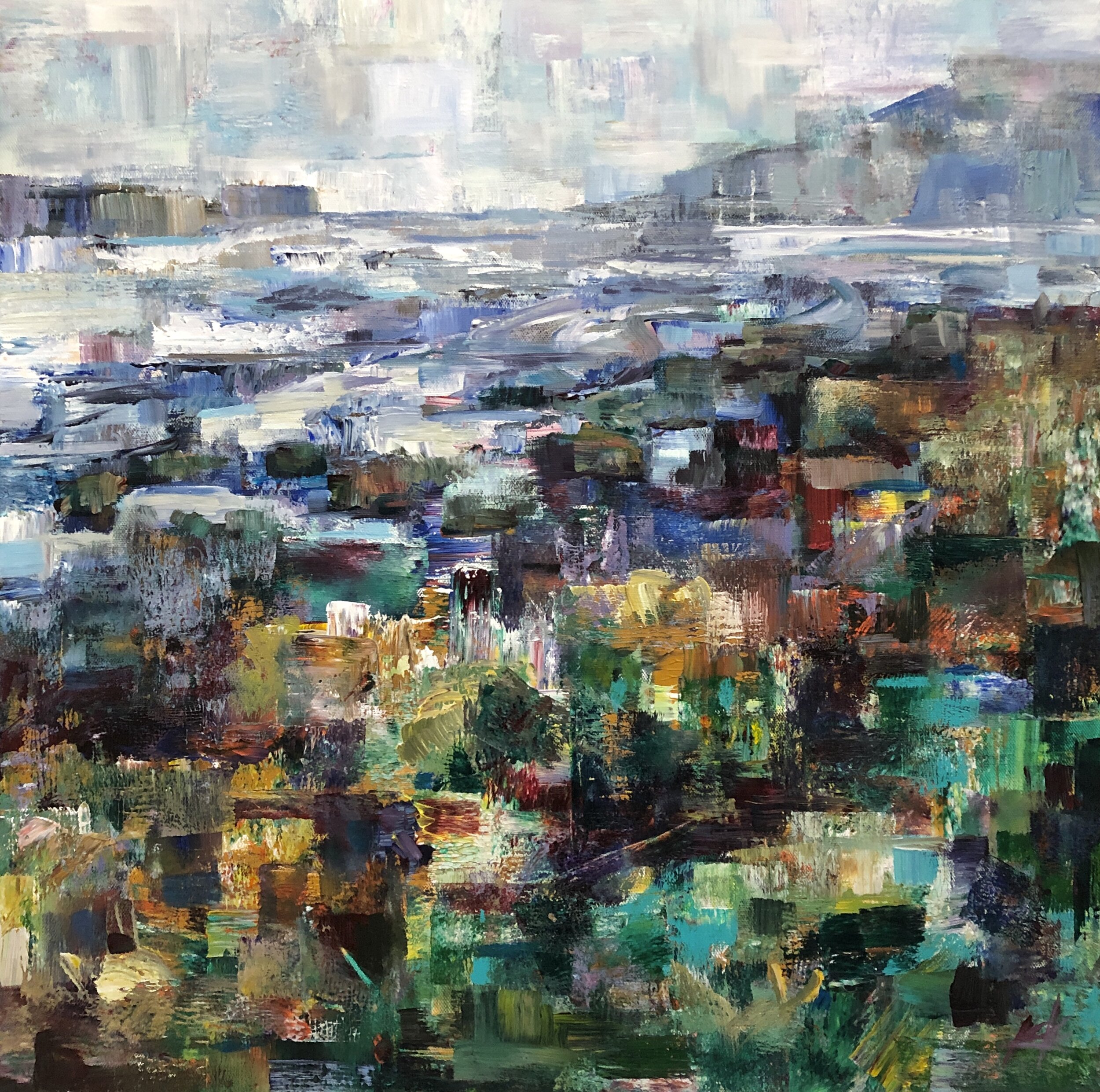 Looking Beyond, 24x24 acrylic, Jan2020 SOLD