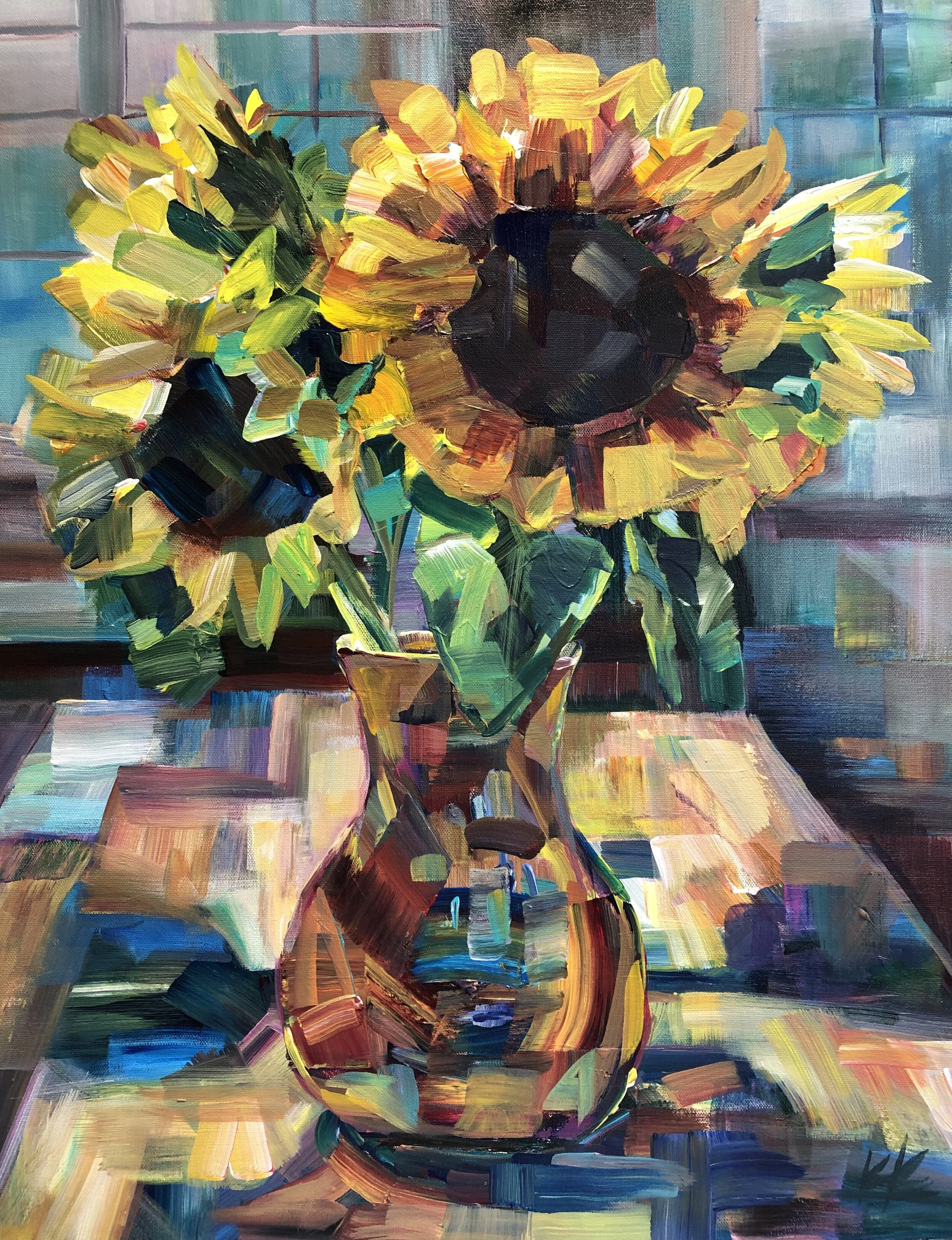 August Sun, 22x28 Acrylic, March 2020 SOLD