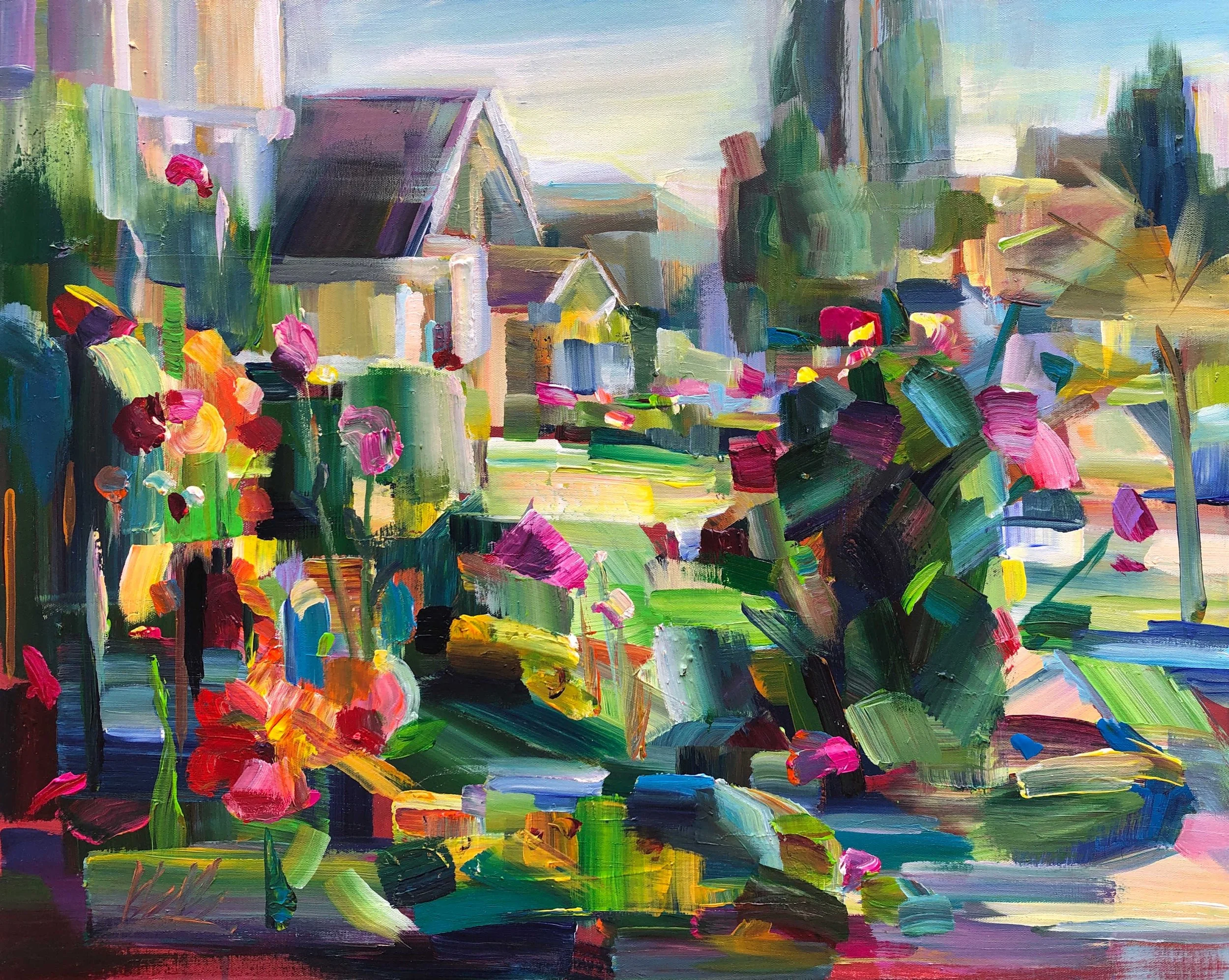 Sunny-Sided, 24x30 acrylic plein air on 1.5" canvas, $1650